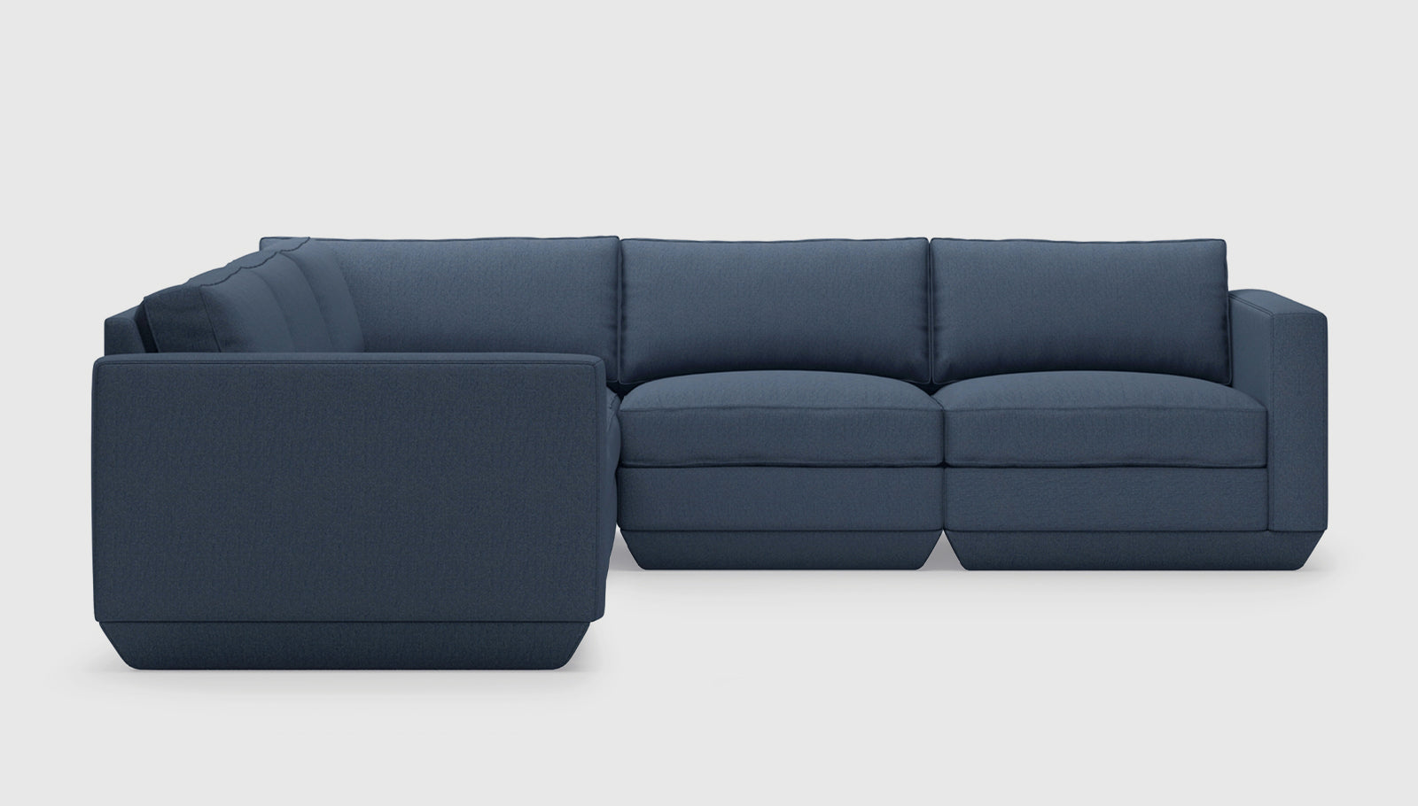 Podium Modular 5PC Corner Sectional Sectionals Gus* Four Hands, Mid Century Modern Furniture, Old Bones Furniture Company, Old Bones Co, Modern Mid Century, Designer Furniture, https://www.oldbonesco.com/