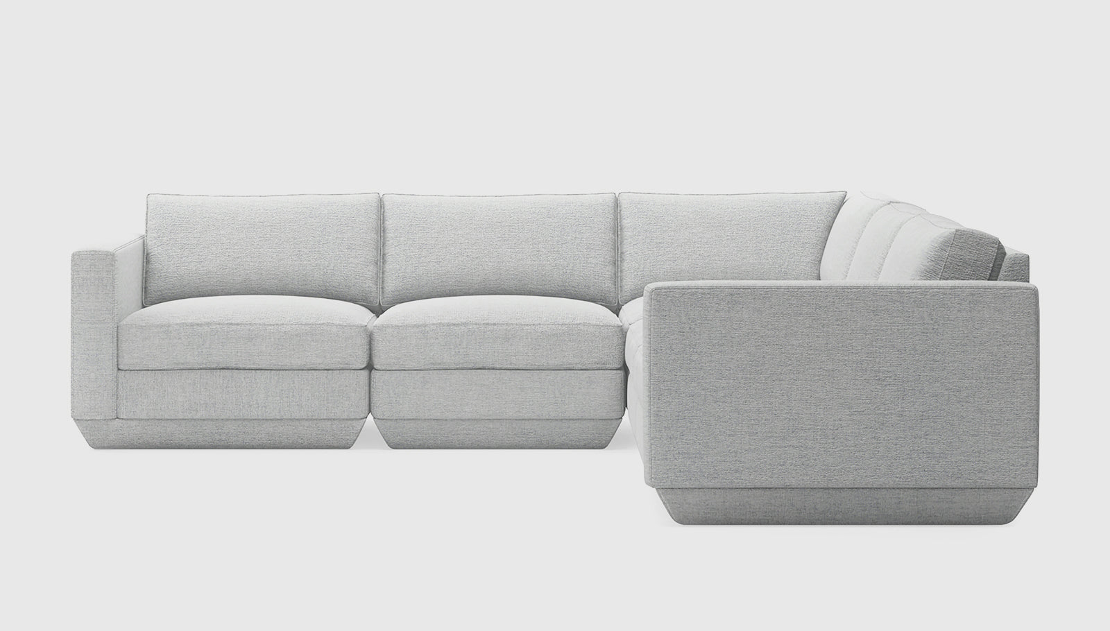 Podium Modular 5PC Corner Sectional Sectionals Gus* Four Hands, Mid Century Modern Furniture, Old Bones Furniture Company, Old Bones Co, Modern Mid Century, Designer Furniture, https://www.oldbonesco.com/