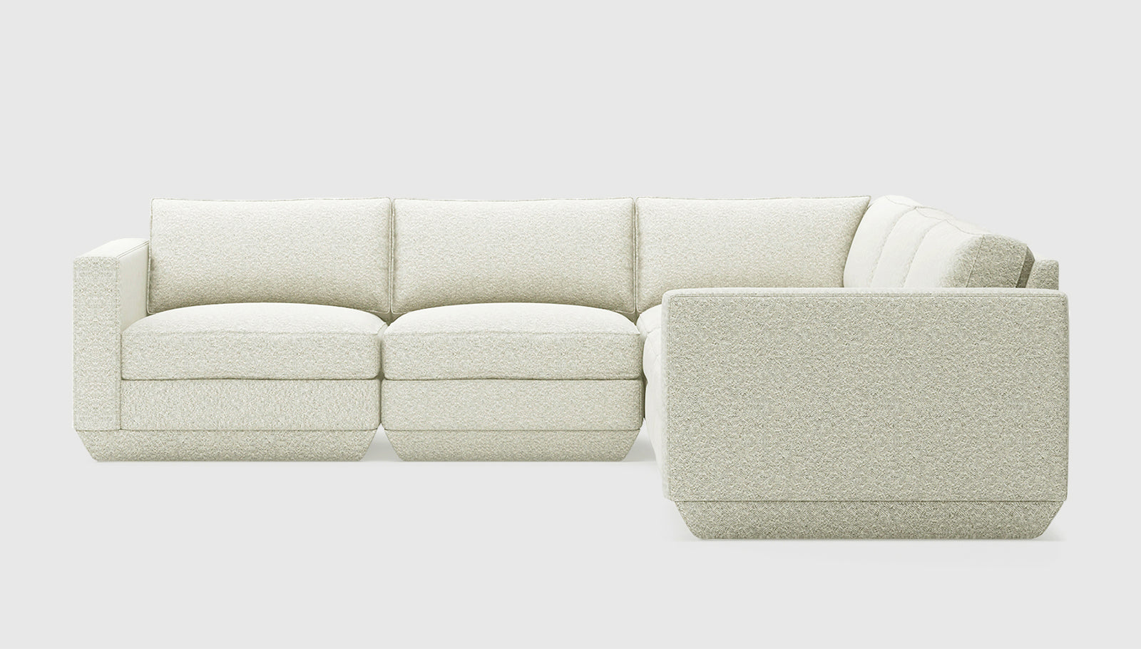 Podium Modular 5PC Corner Sectional Sectionals Gus* Four Hands, Mid Century Modern Furniture, Old Bones Furniture Company, Old Bones Co, Modern Mid Century, Designer Furniture, https://www.oldbonesco.com/