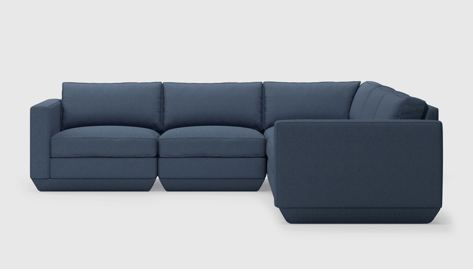 Podium Modular 5PC Corner Sectional Sectionals Gus* Four Hands, Mid Century Modern Furniture, Old Bones Furniture Company, Old Bones Co, Modern Mid Century, Designer Furniture, https://www.oldbonesco.com/