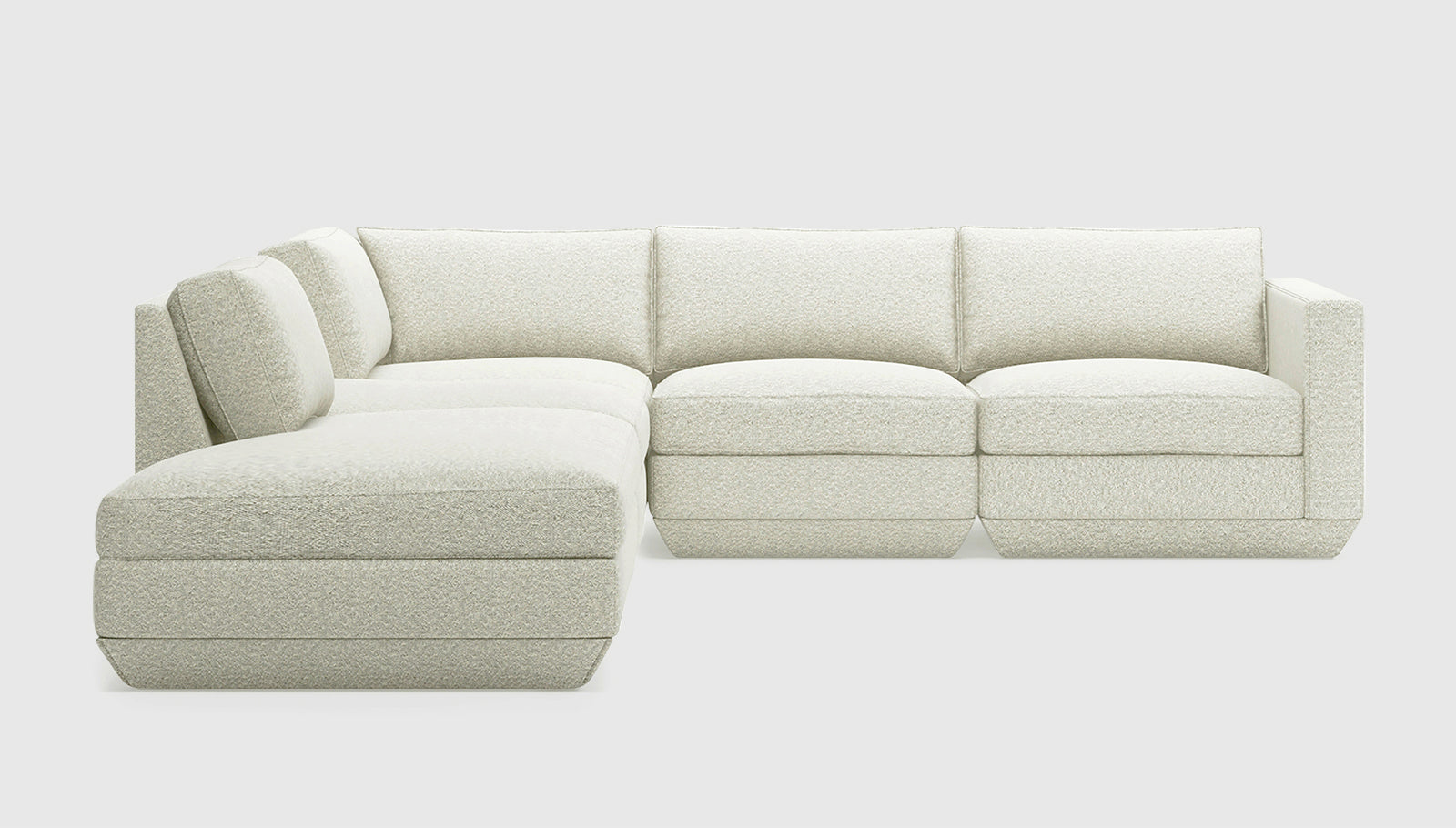 Podium Modular 5PC Seating Group A Sectionals Gus* Four Hands, Mid Century Modern Furniture, Old Bones Furniture Company, Old Bones Co, Modern Mid Century, Designer Furniture, https://www.oldbonesco.com/