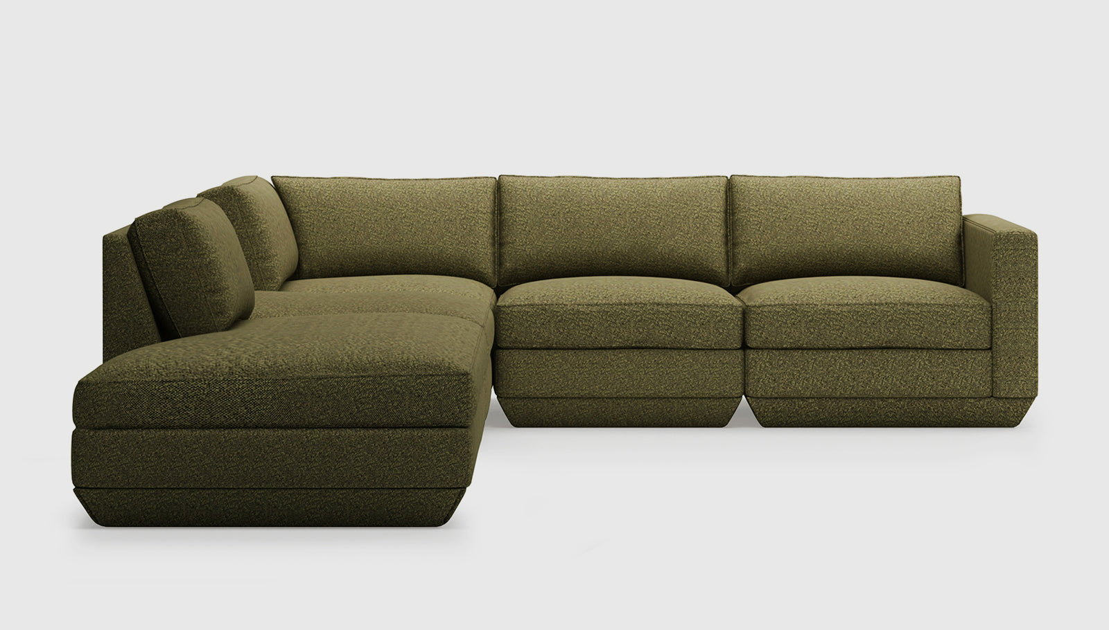 Podium Modular 5PC Seating Group A Sectionals Gus* Four Hands, Mid Century Modern Furniture, Old Bones Furniture Company, Old Bones Co, Modern Mid Century, Designer Furniture, https://www.oldbonesco.com/