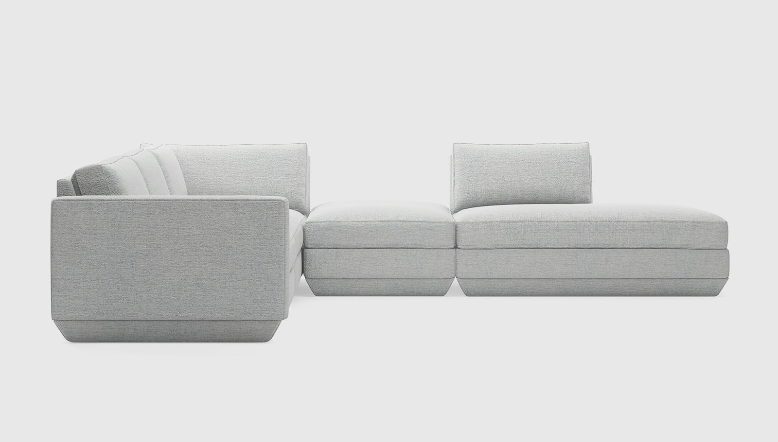 Podium Modular 5PC Seating Group A Sectionals Gus* Four Hands, Mid Century Modern Furniture, Old Bones Furniture Company, Old Bones Co, Modern Mid Century, Designer Furniture, https://www.oldbonesco.com/