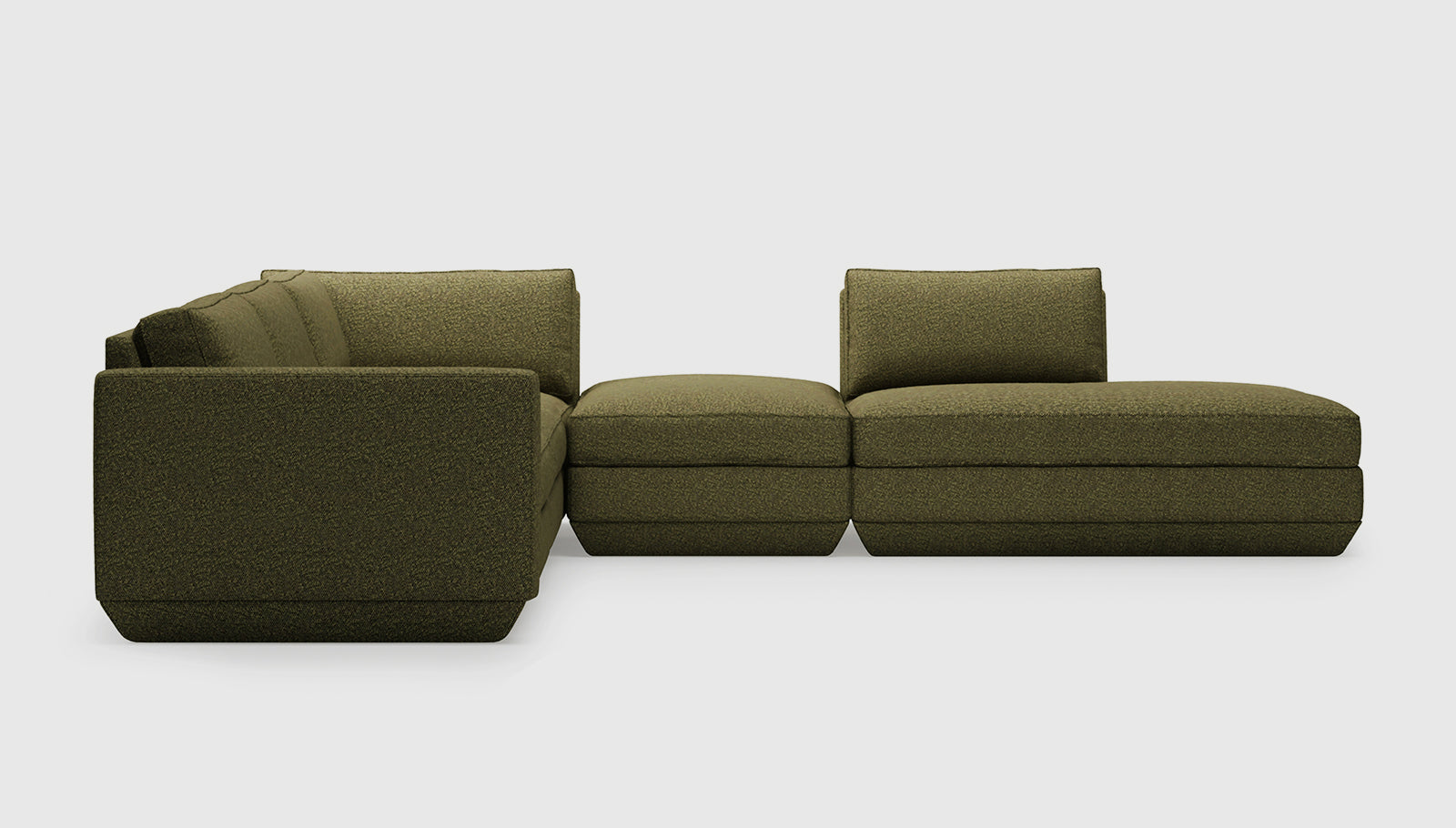 Podium Modular 5PC Seating Group A Sectionals Gus* Four Hands, Mid Century Modern Furniture, Old Bones Furniture Company, Old Bones Co, Modern Mid Century, Designer Furniture, https://www.oldbonesco.com/