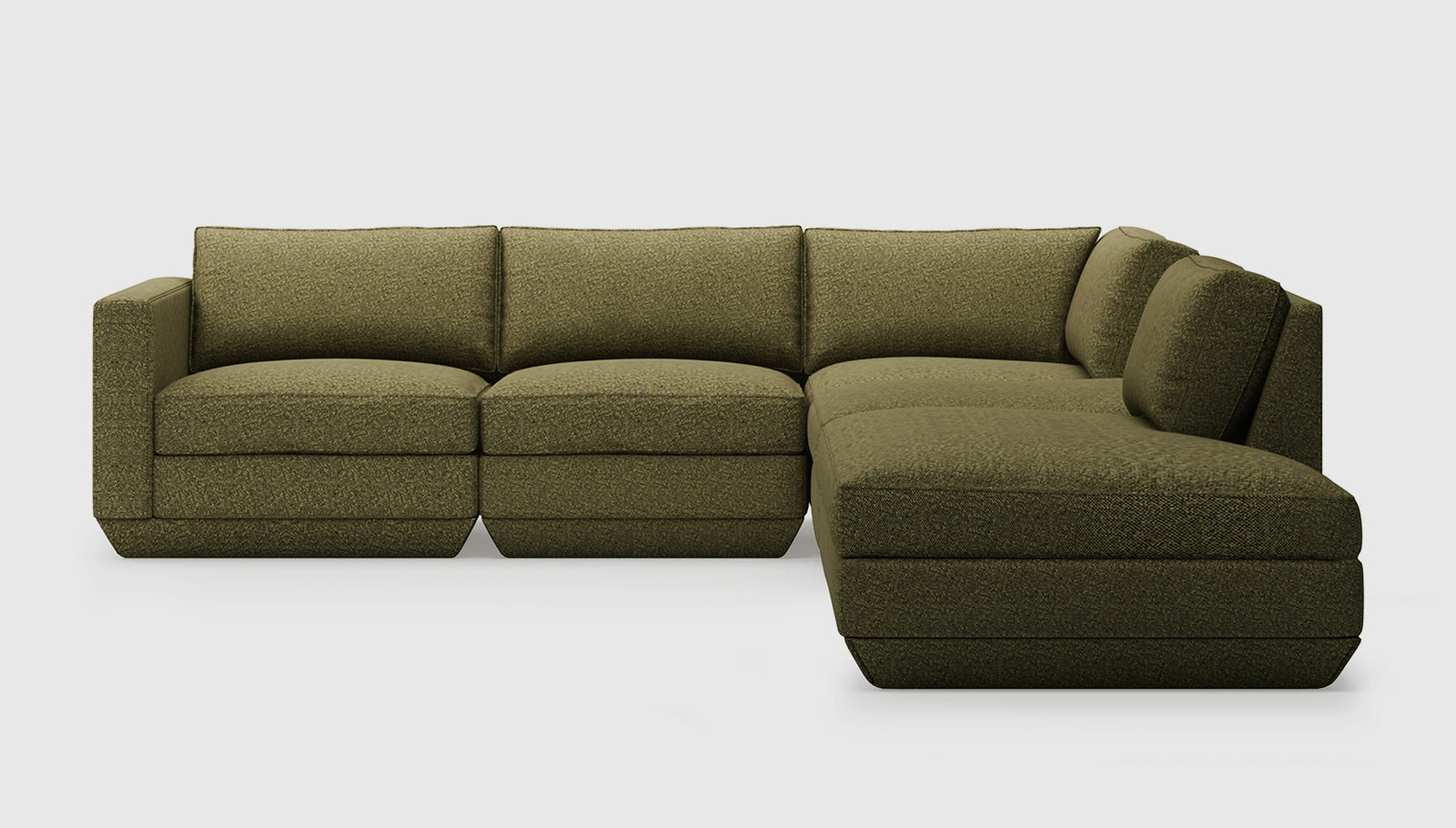 Podium Modular 5PC Seating Group A Sectionals Gus* Four Hands, Mid Century Modern Furniture, Old Bones Furniture Company, Old Bones Co, Modern Mid Century, Designer Furniture, https://www.oldbonesco.com/