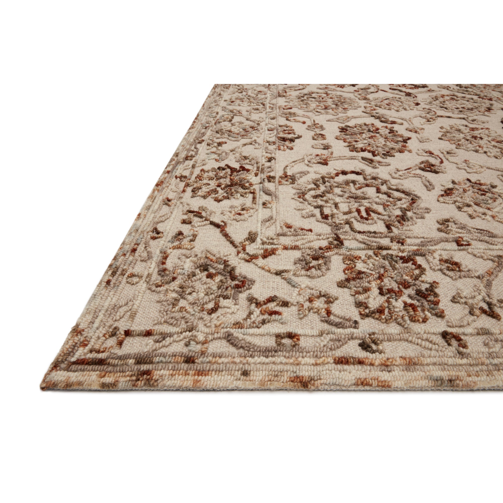 Loloi Halle Taupe/Rust 18" x 18" Sample Rug