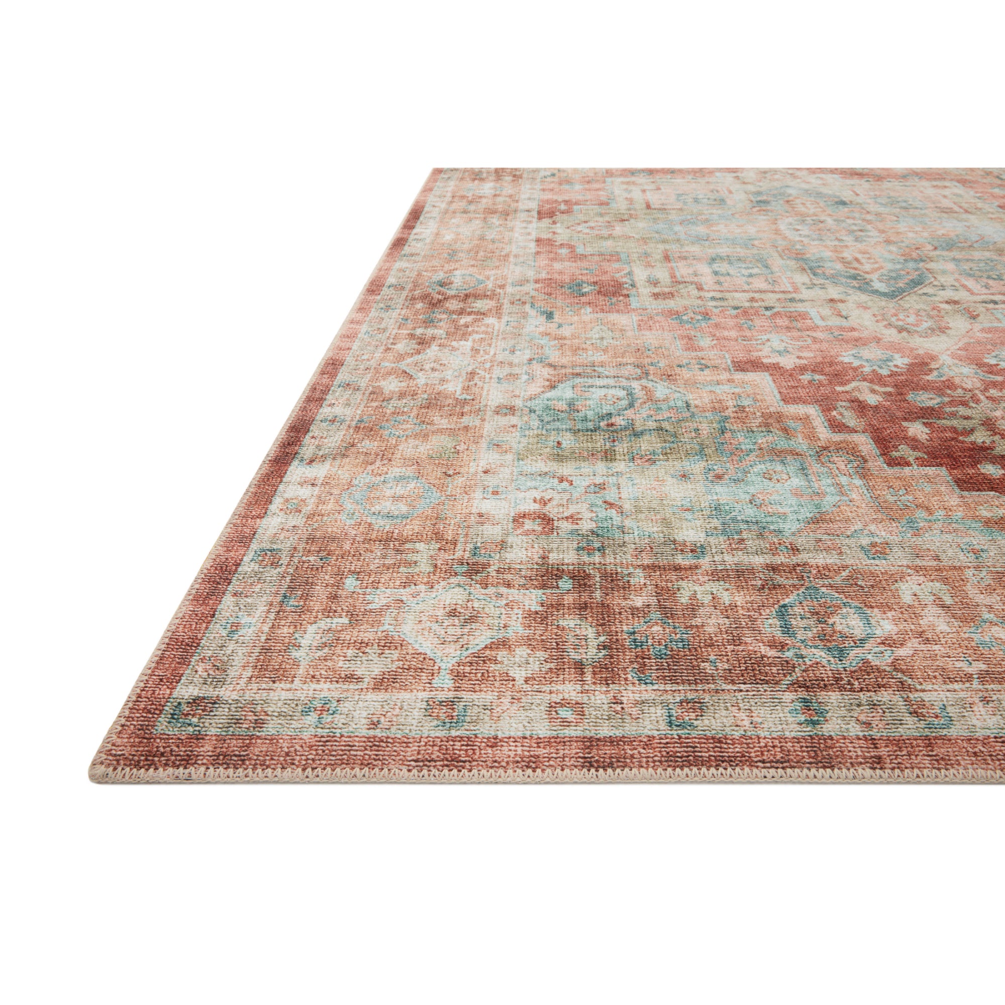 Loloi Heidi Terracotta/Aqua Rug