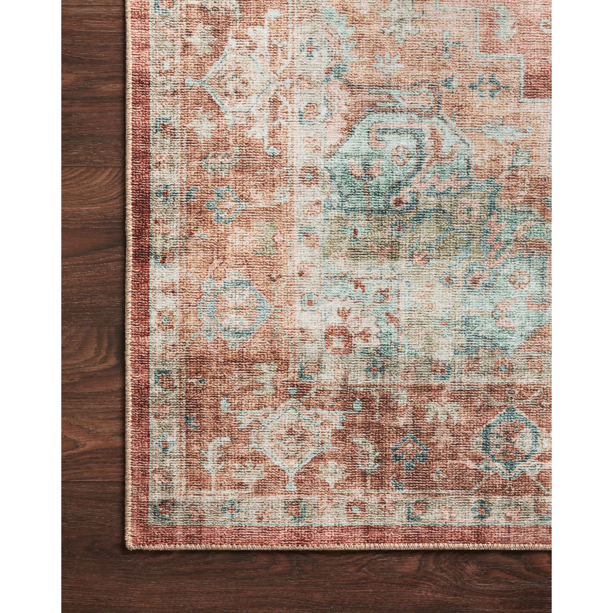 Loloi Heidi Terracotta/Aqua Rug