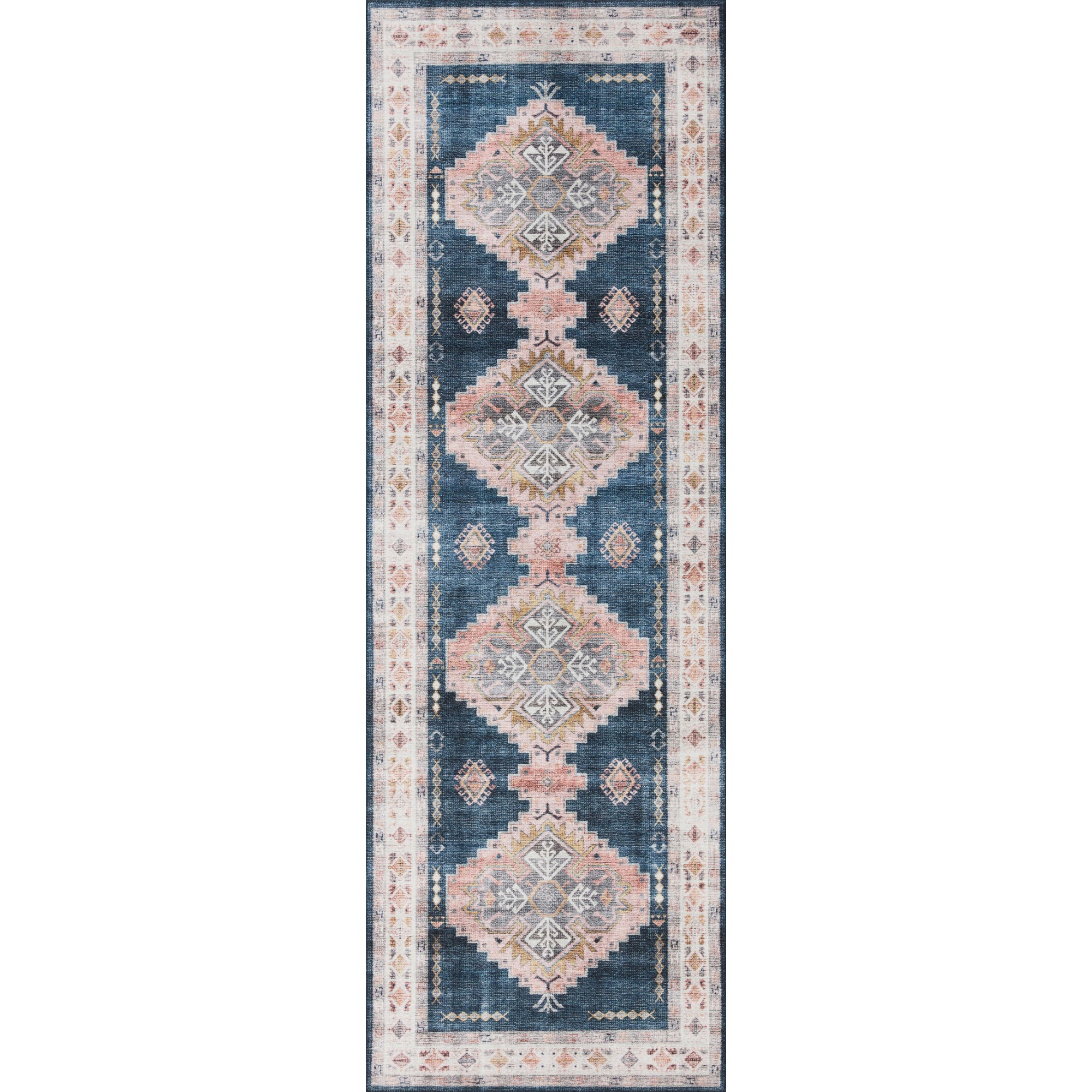 Loloi Heidi Denim/Blush Rug