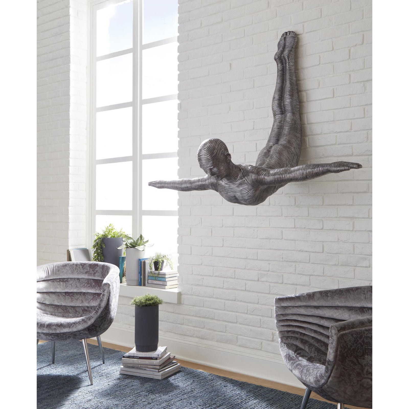 Diving Large Wall Sculpture