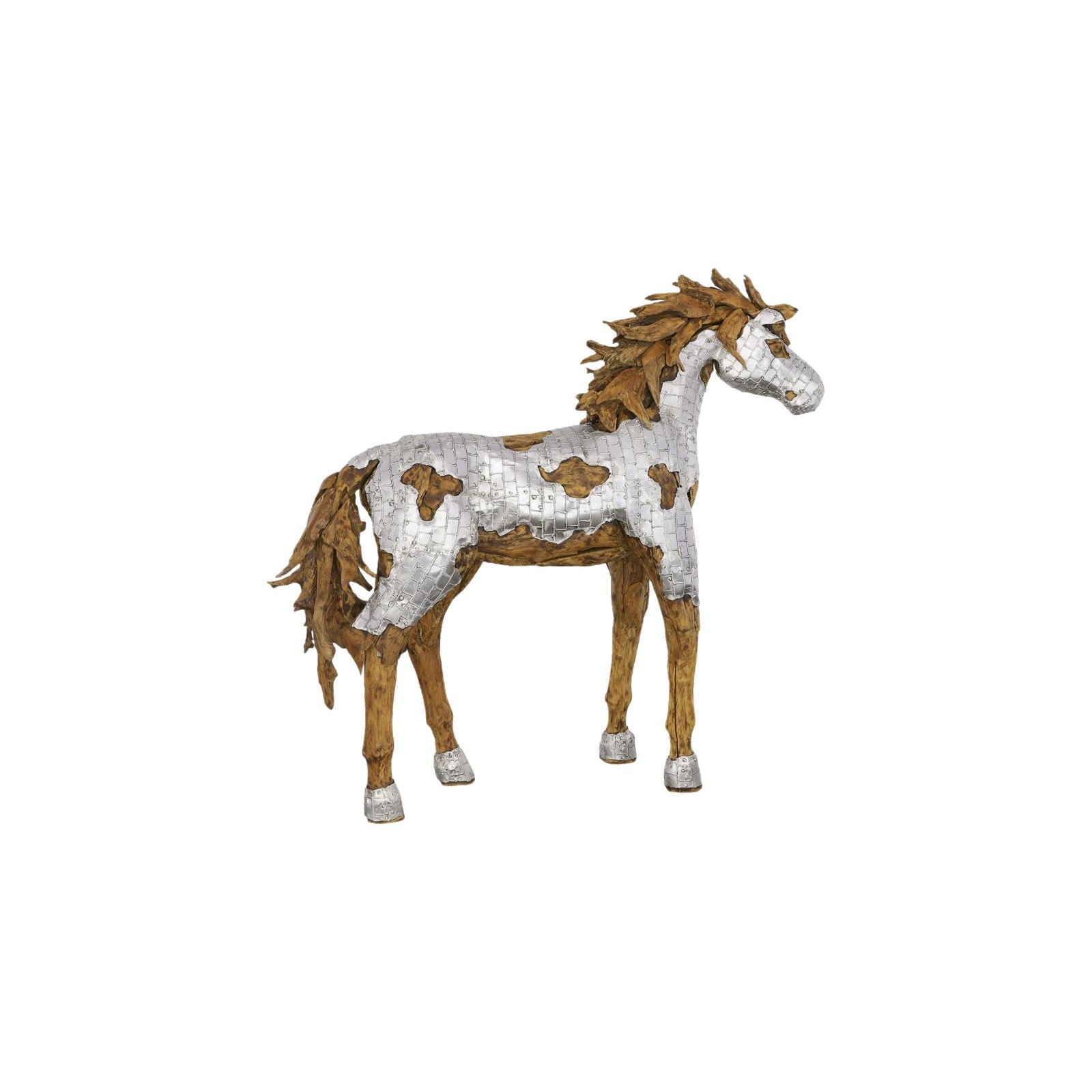 Mustang Walking Horse Armored Sculpture