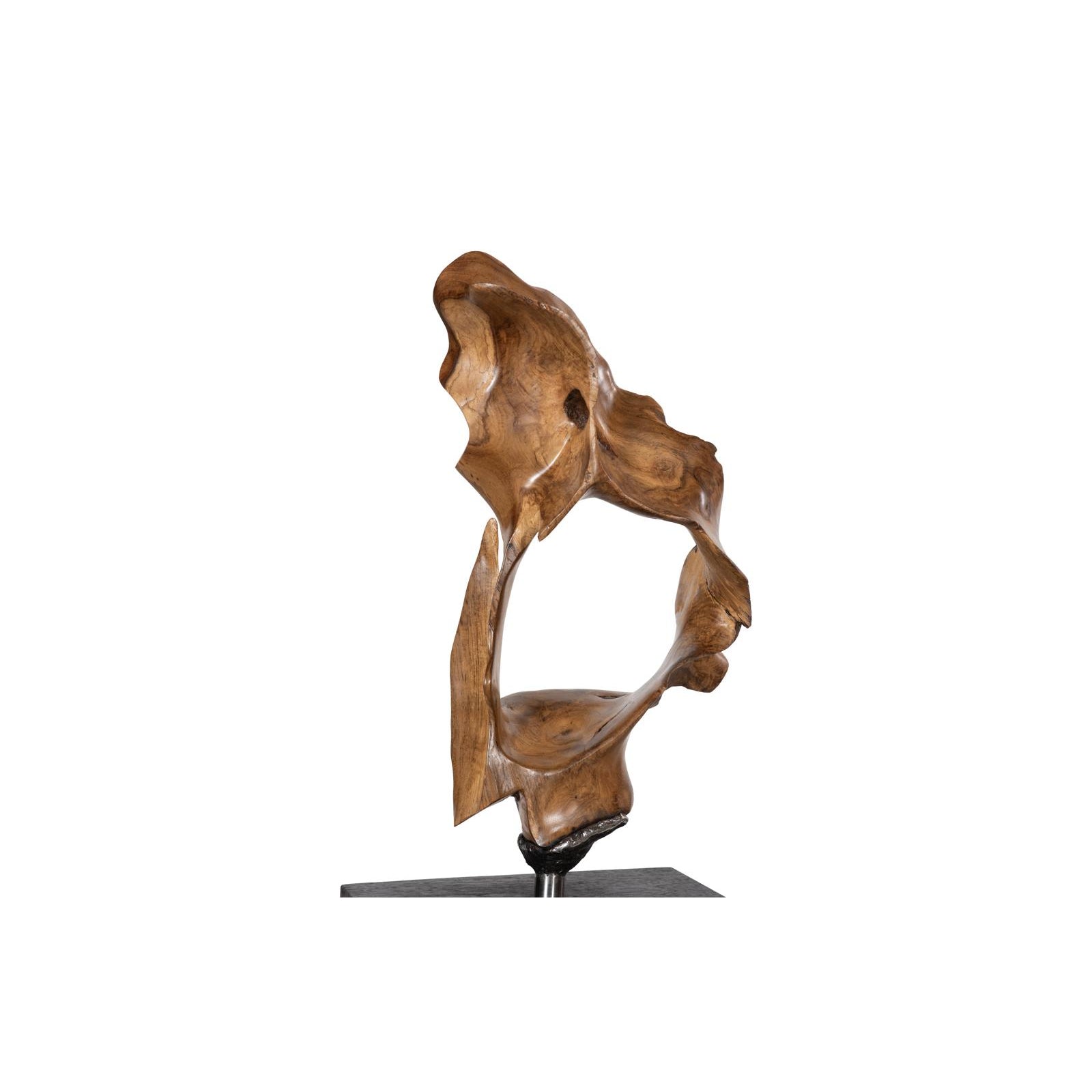 Metallurgy Iron Base Wood Sculpture