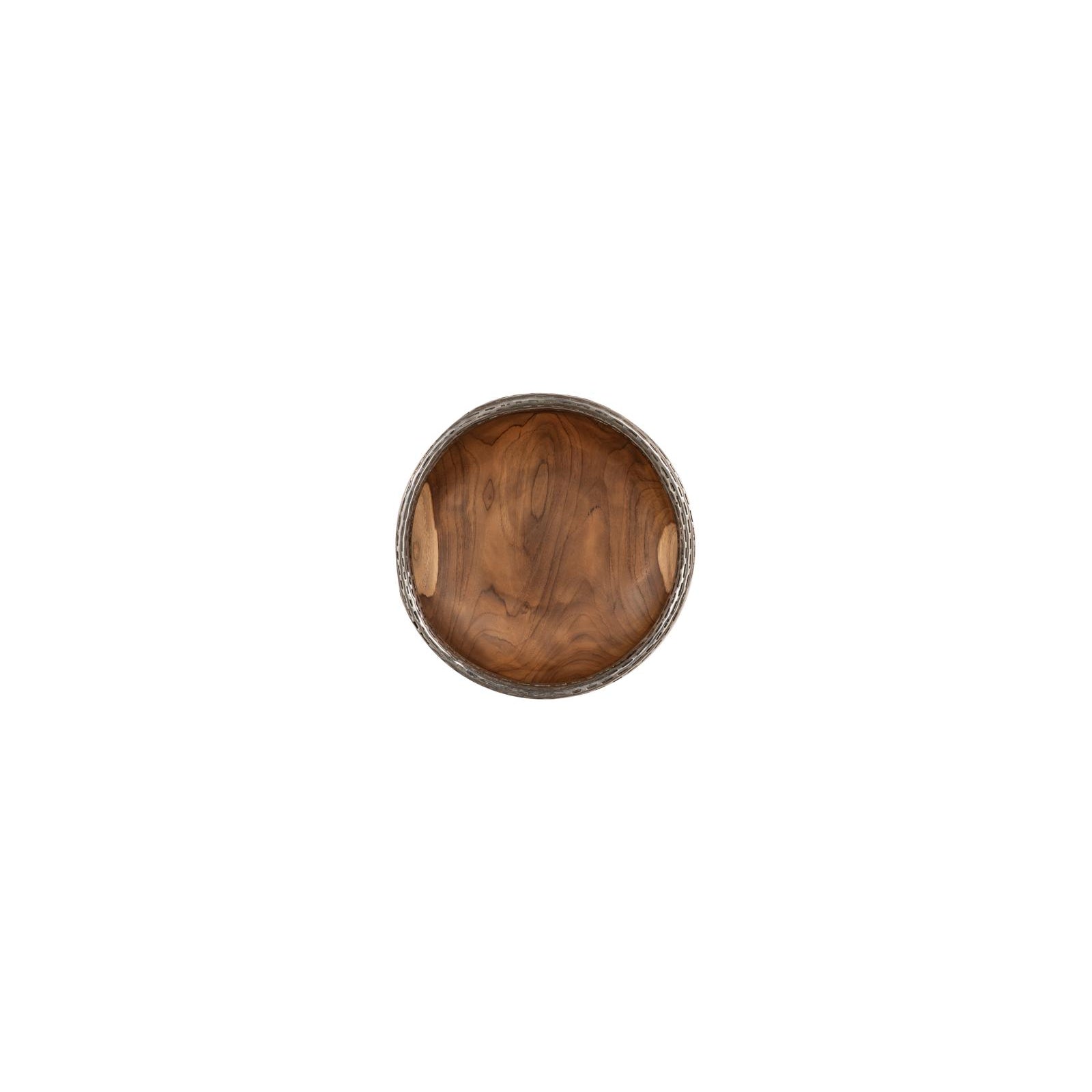 Teak Wood Bowl Metallurgy Edge Wall Art
