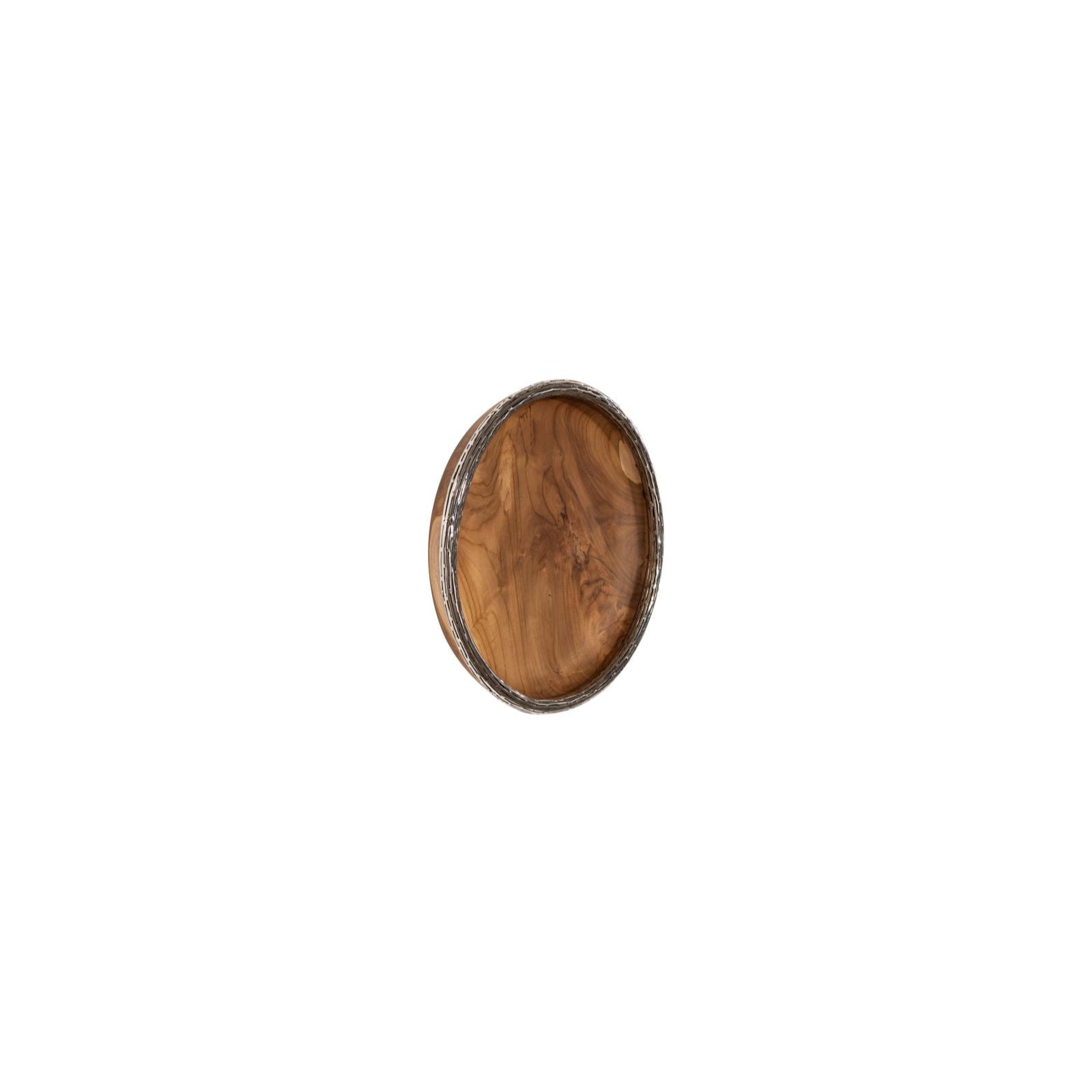 Teak Wood Bowl Metallurgy Edge Wall Art