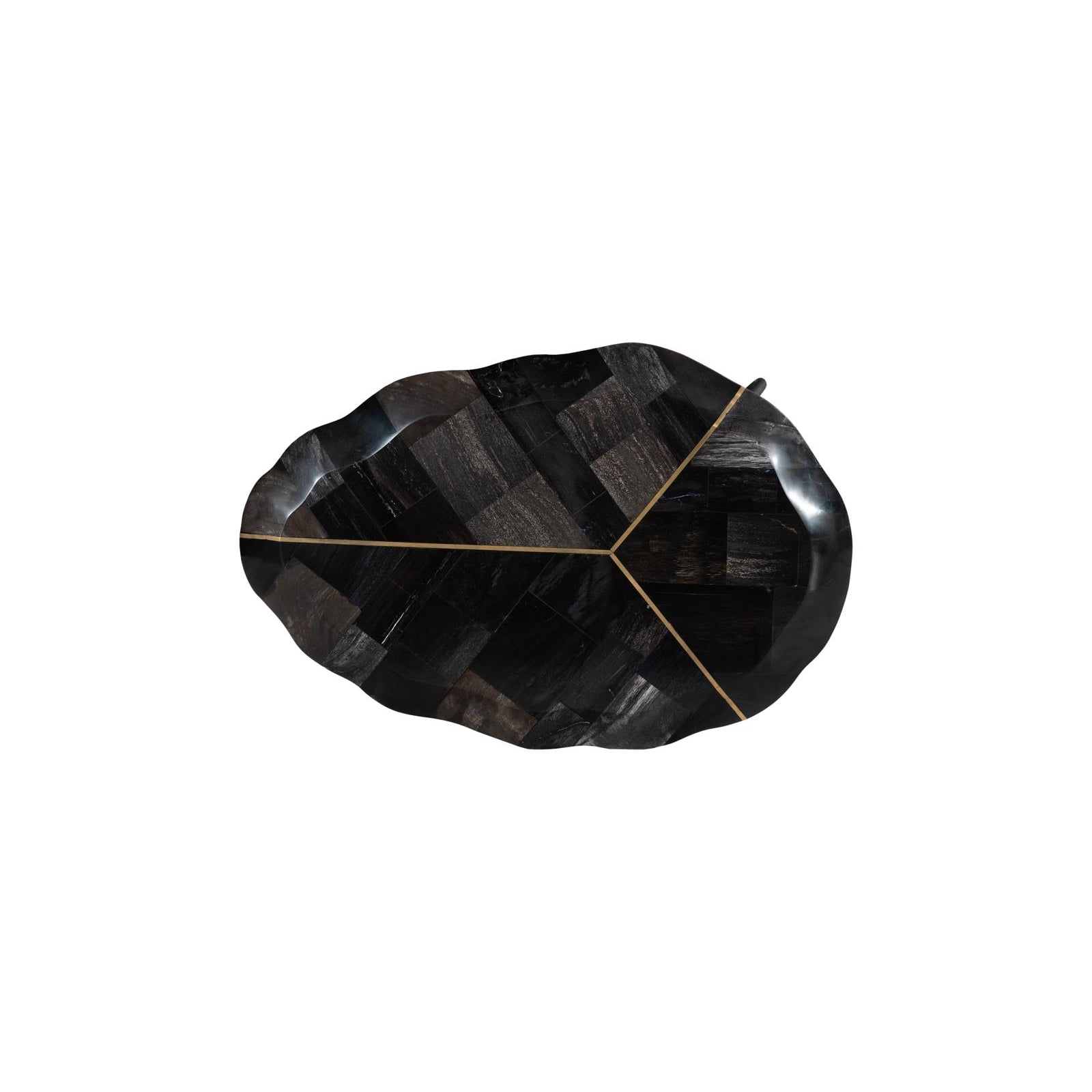 Mosaic Leaf Petrified Coffee Table