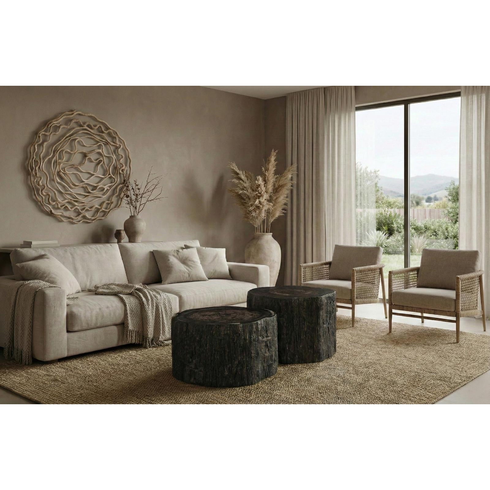 Chaka Petrified Coffee Table - Black
