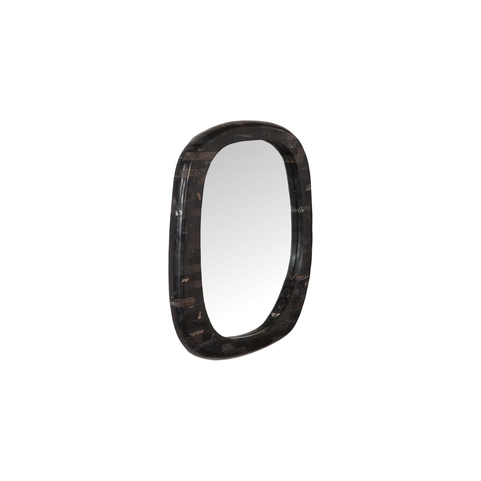 Morphic Rounded Petrified Mirror
