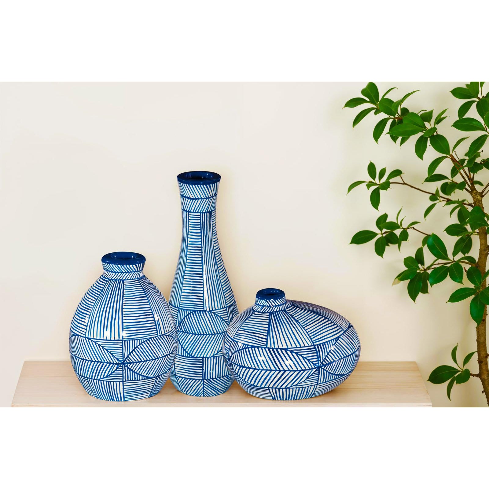 Indigo Mosaic Vase