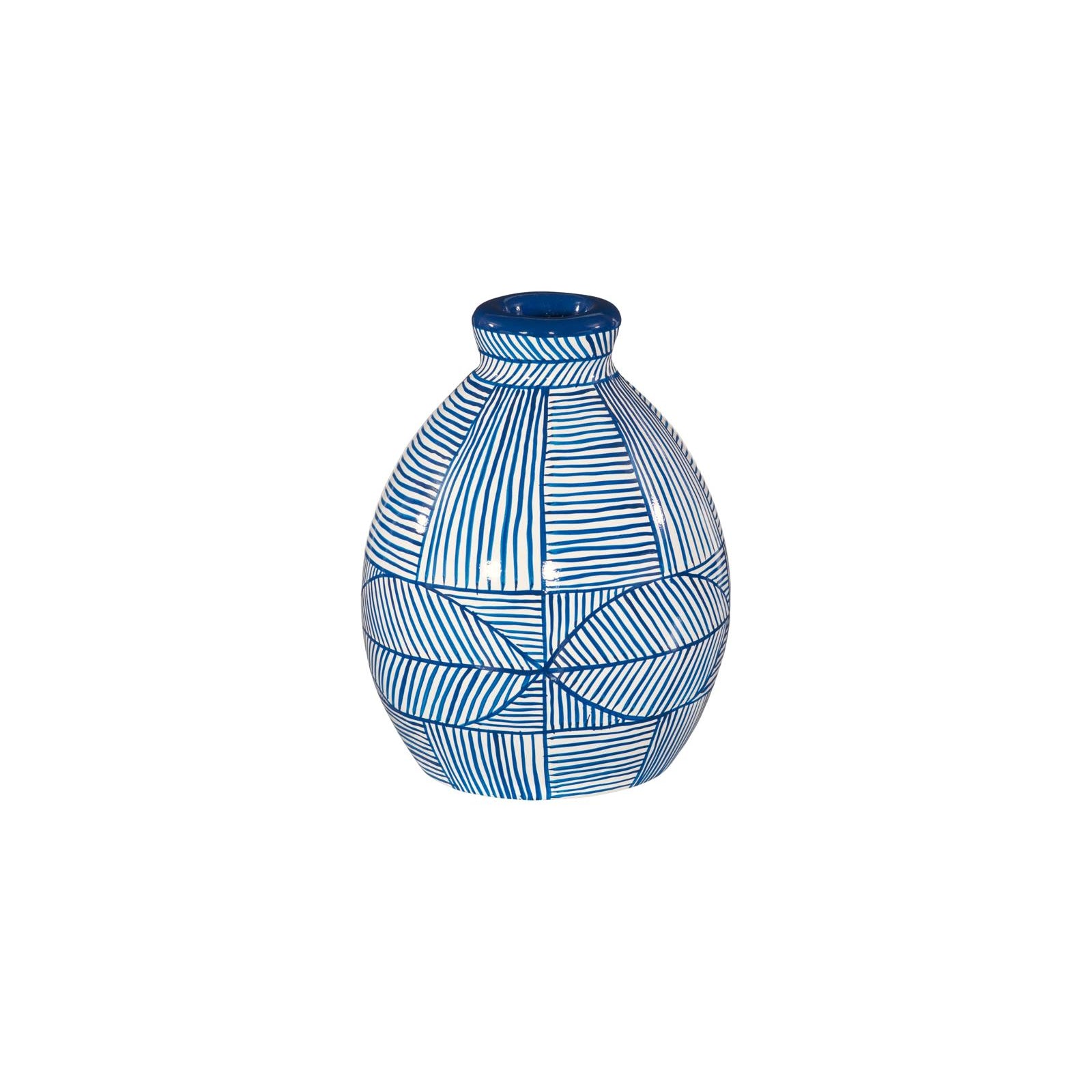 Indigo Mosaic Vase