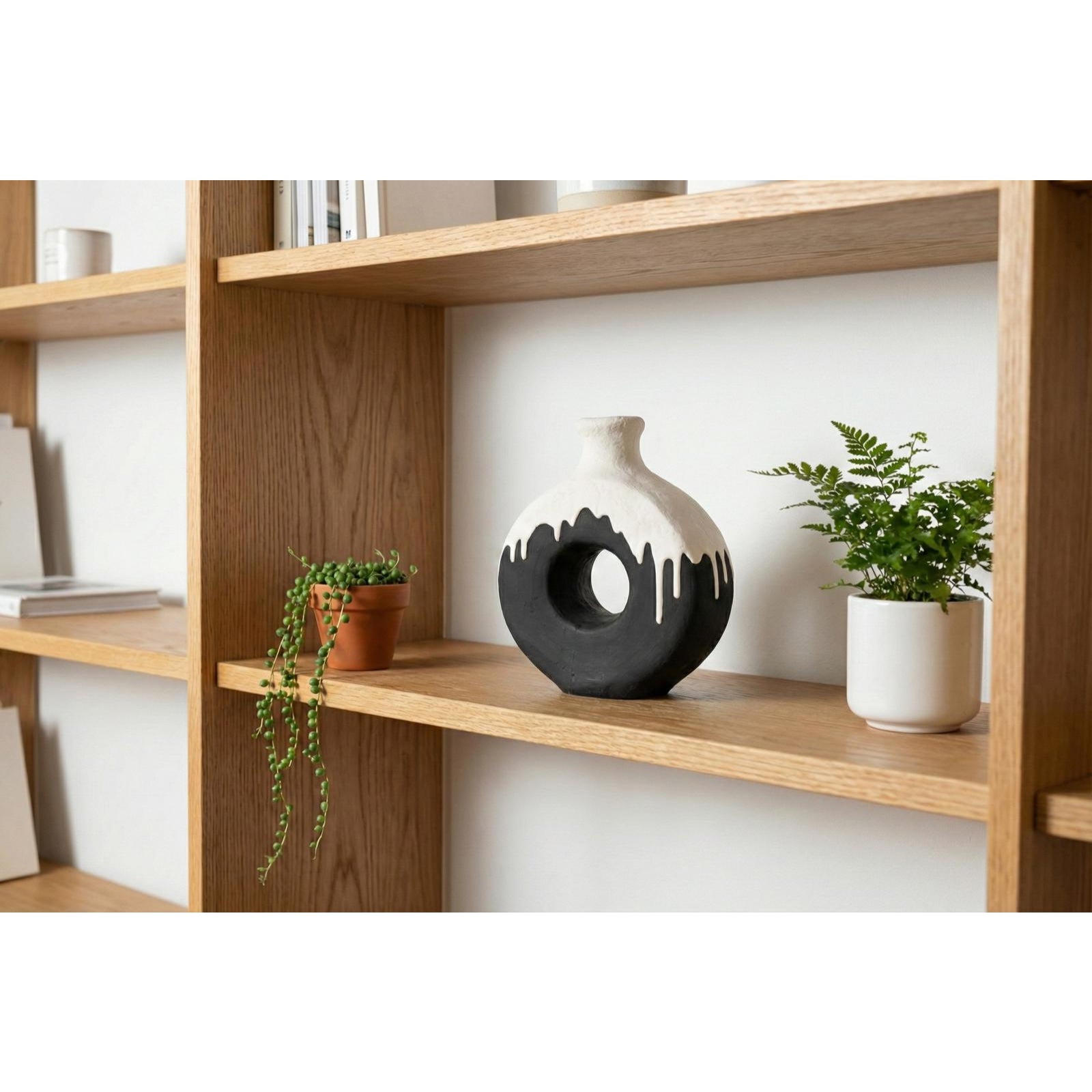Porcelain Drip Vase with Circle Hole