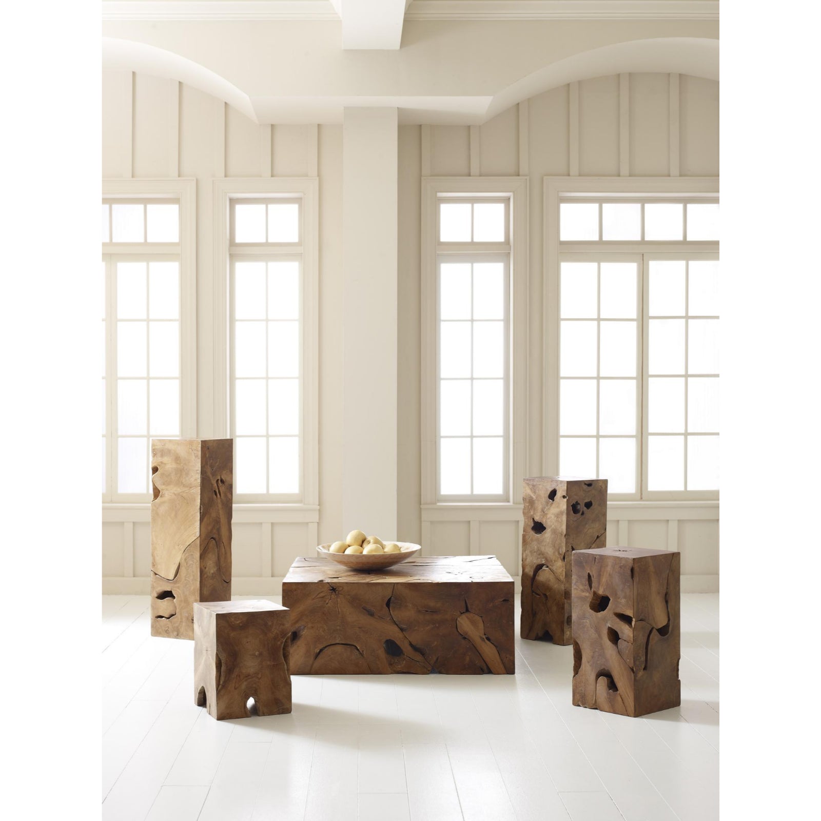 Teak Slice Pedestal