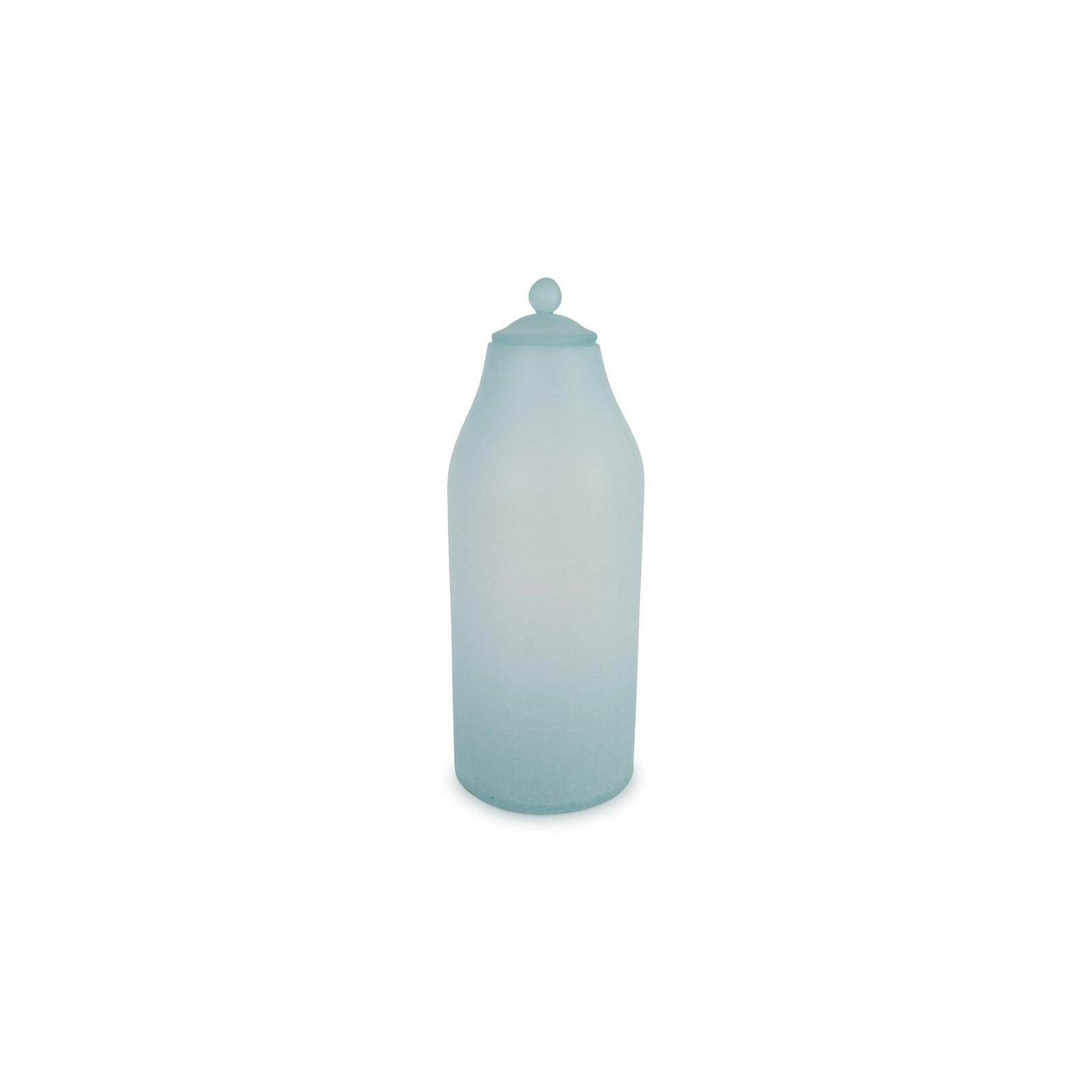 Frosted Lidded Frosted Glass Bottle - Large