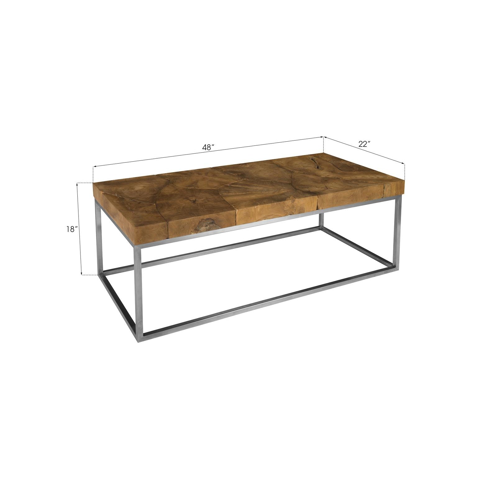 Teak Puzzle Coffee Table