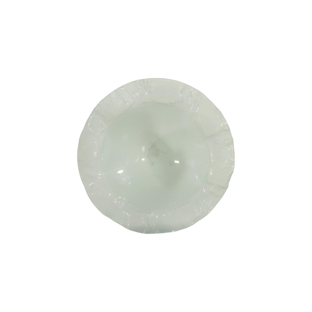 Frosted Leaning Glass Bowl with Ring Base by Phillips Collection