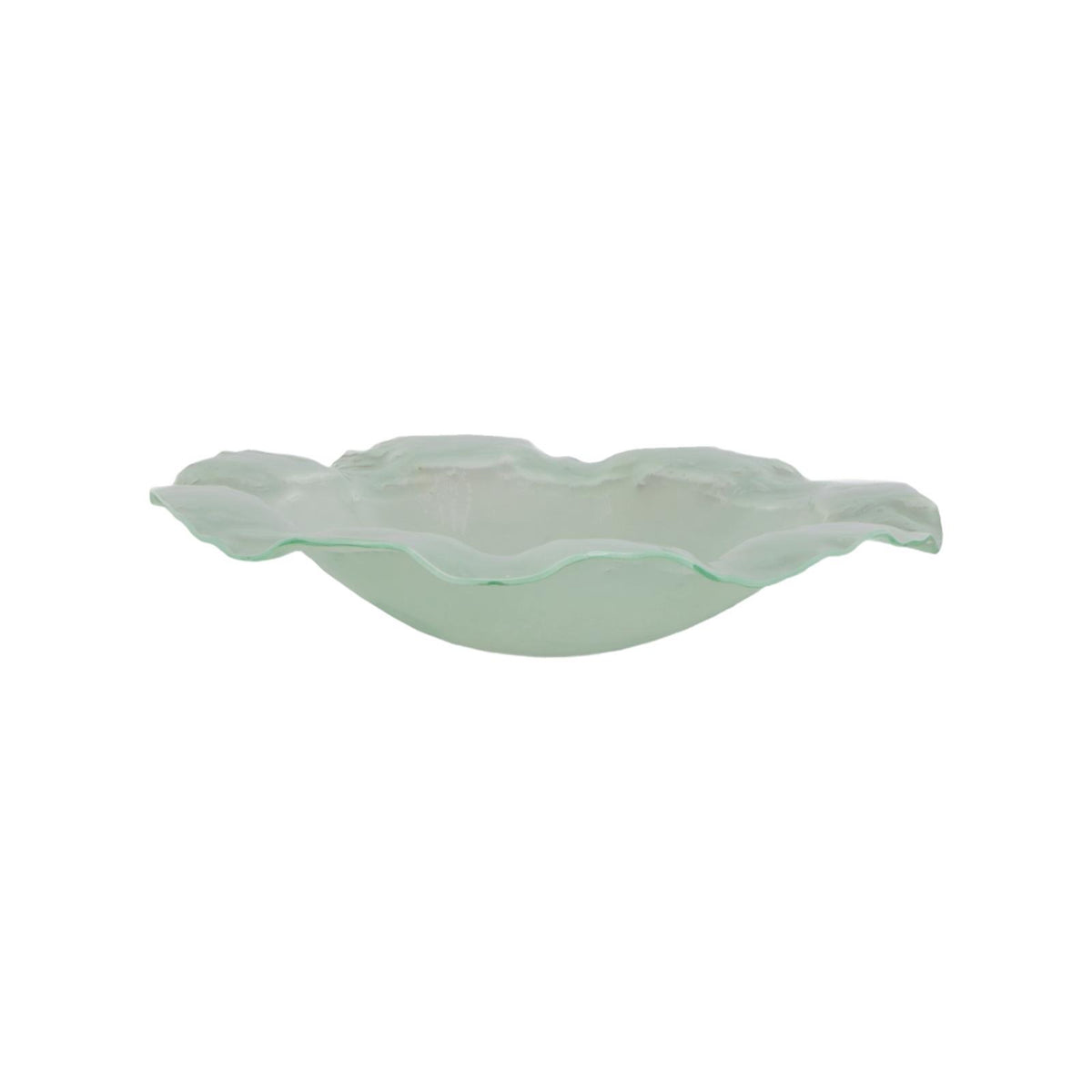 Frosted Leaning Glass Bowl with Ring Base by Phillips Collection