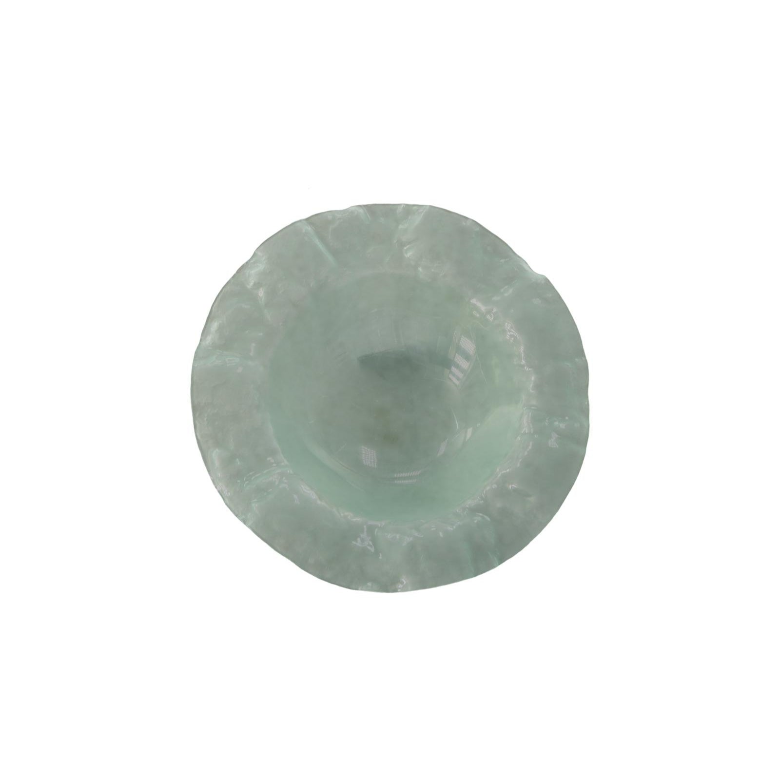 Frosted Leaning Glass Bowl