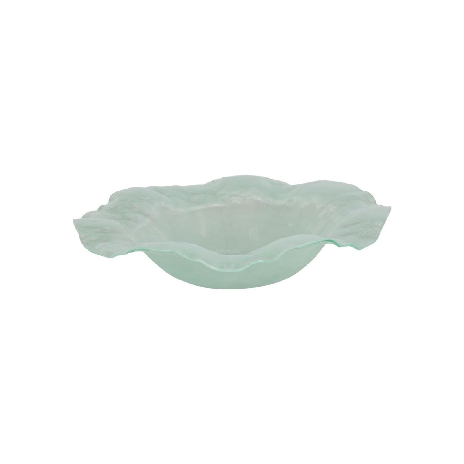 Frosted Leaning Glass Bowl