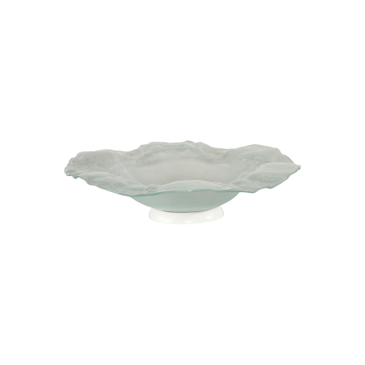 Frosted Leaning Glass Bowl with Ring Base by Phillips Collection