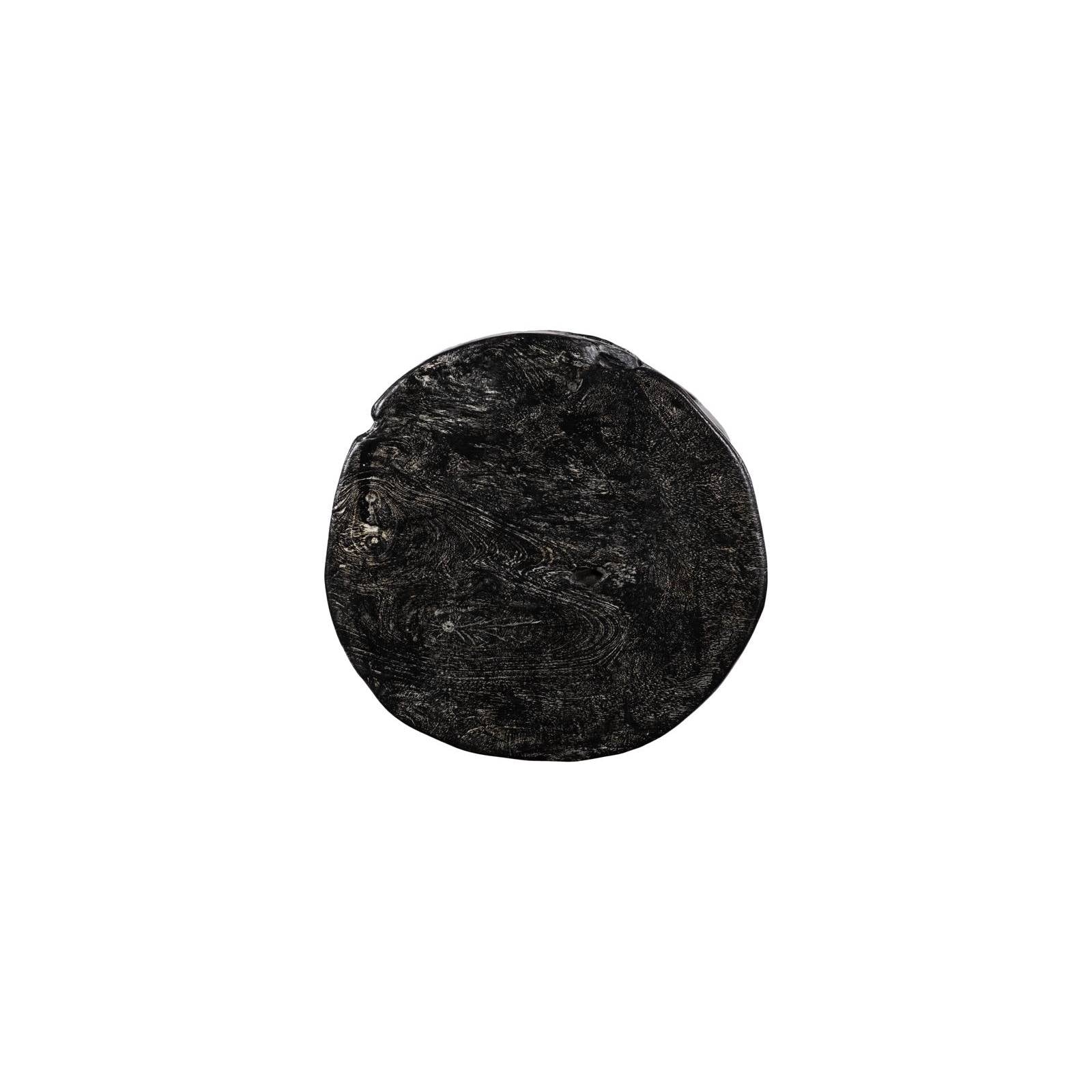 Black Wash 14" Round Stool