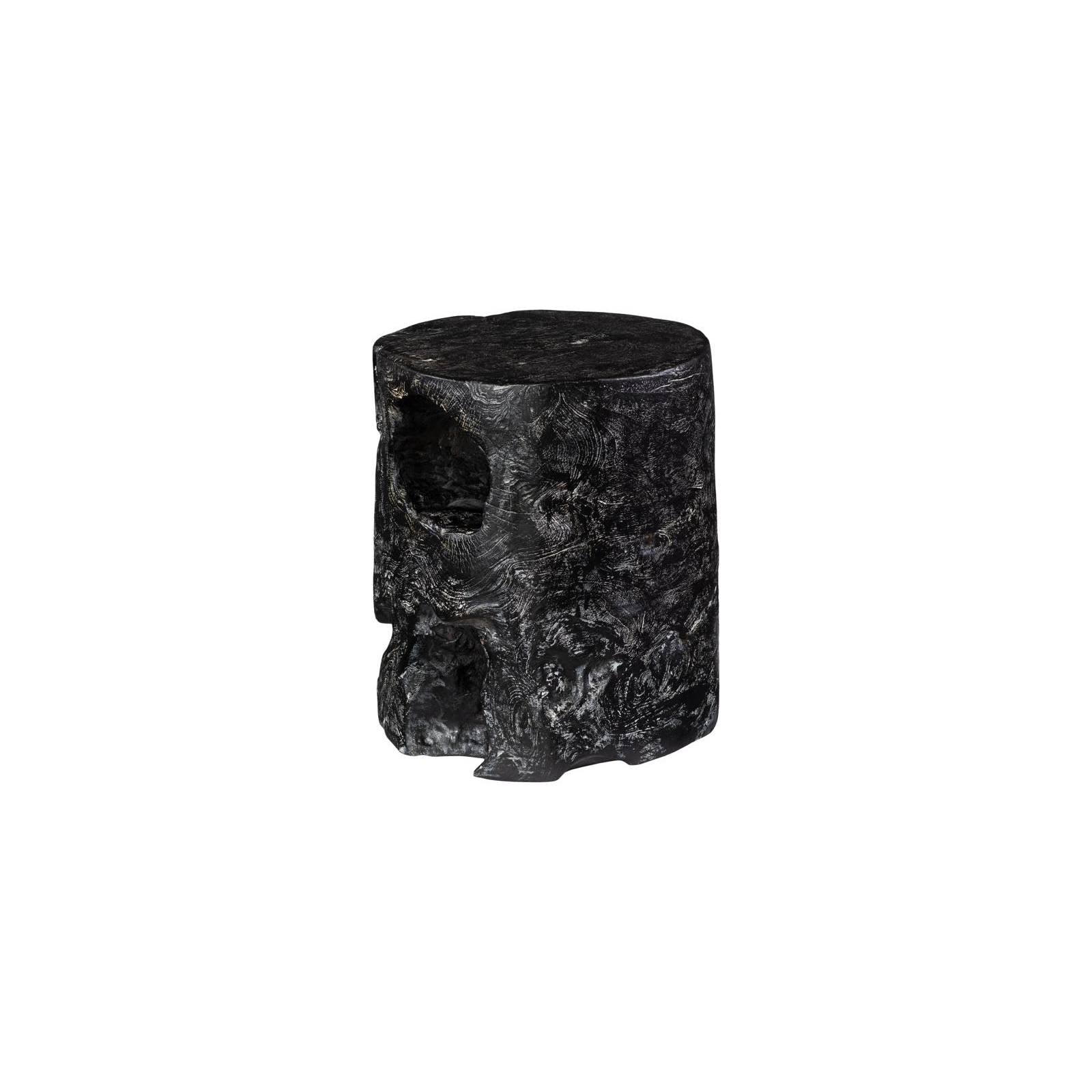 Black Wash 14" Round Stool