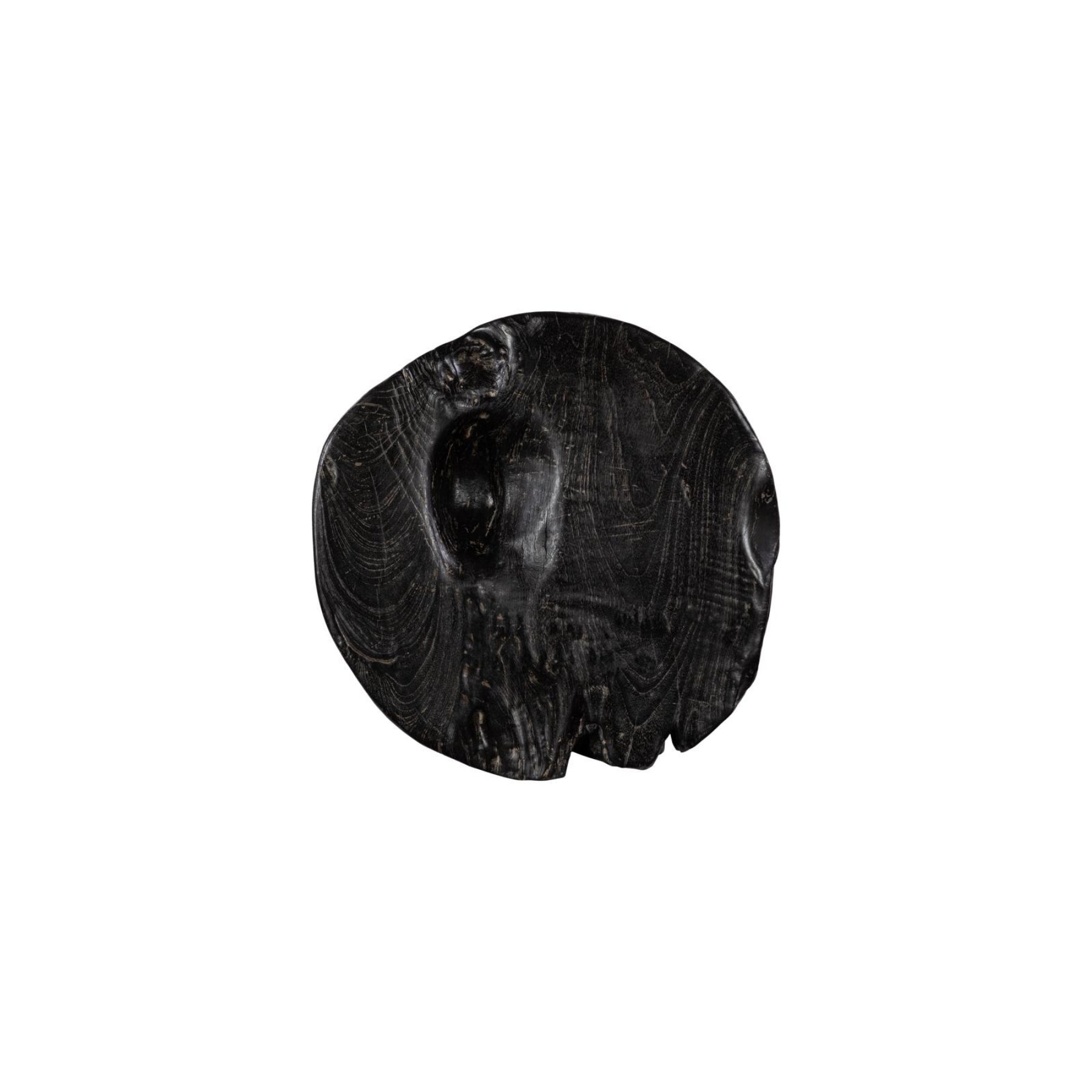 Black Wash 16" Round Stool