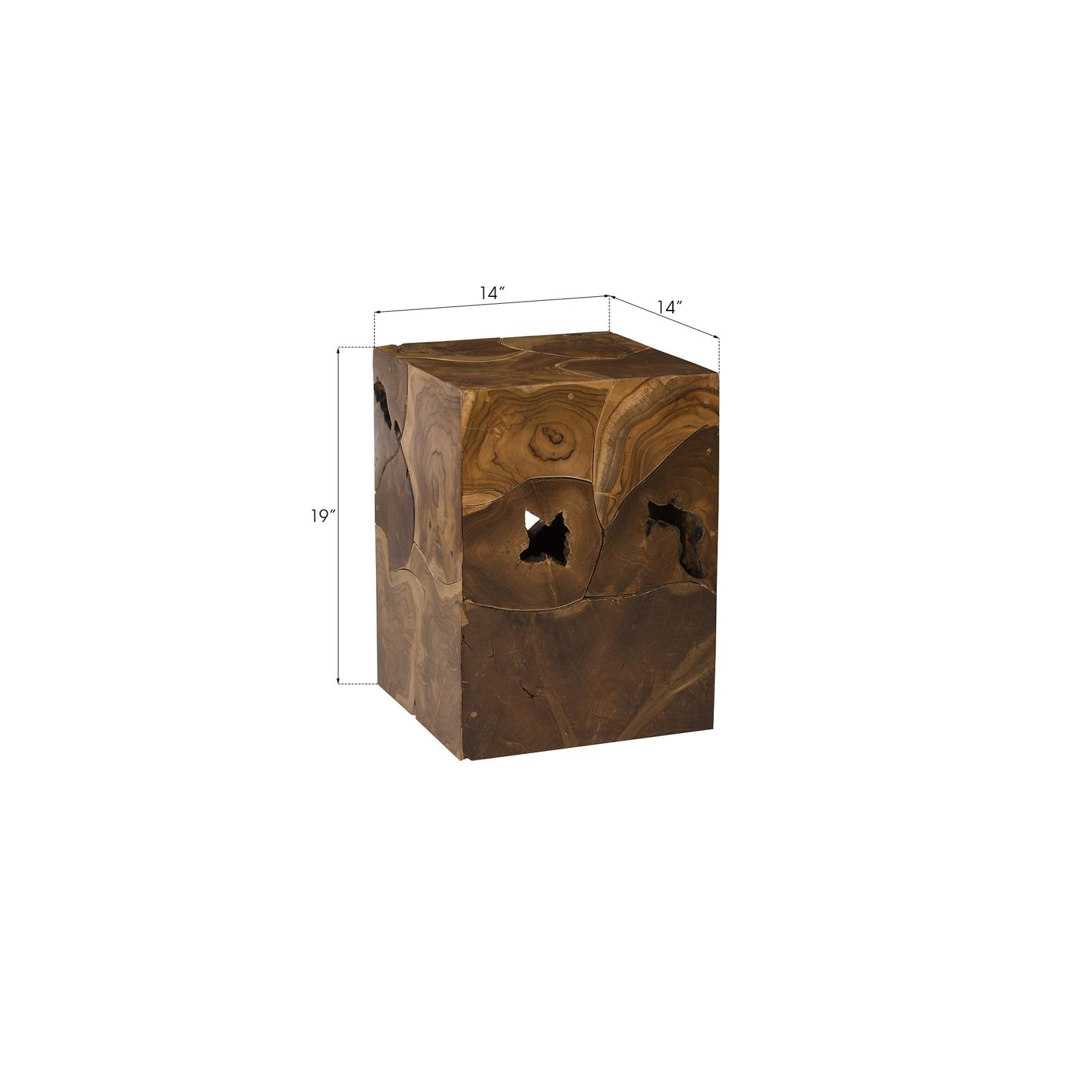 Teak Slice Side Table