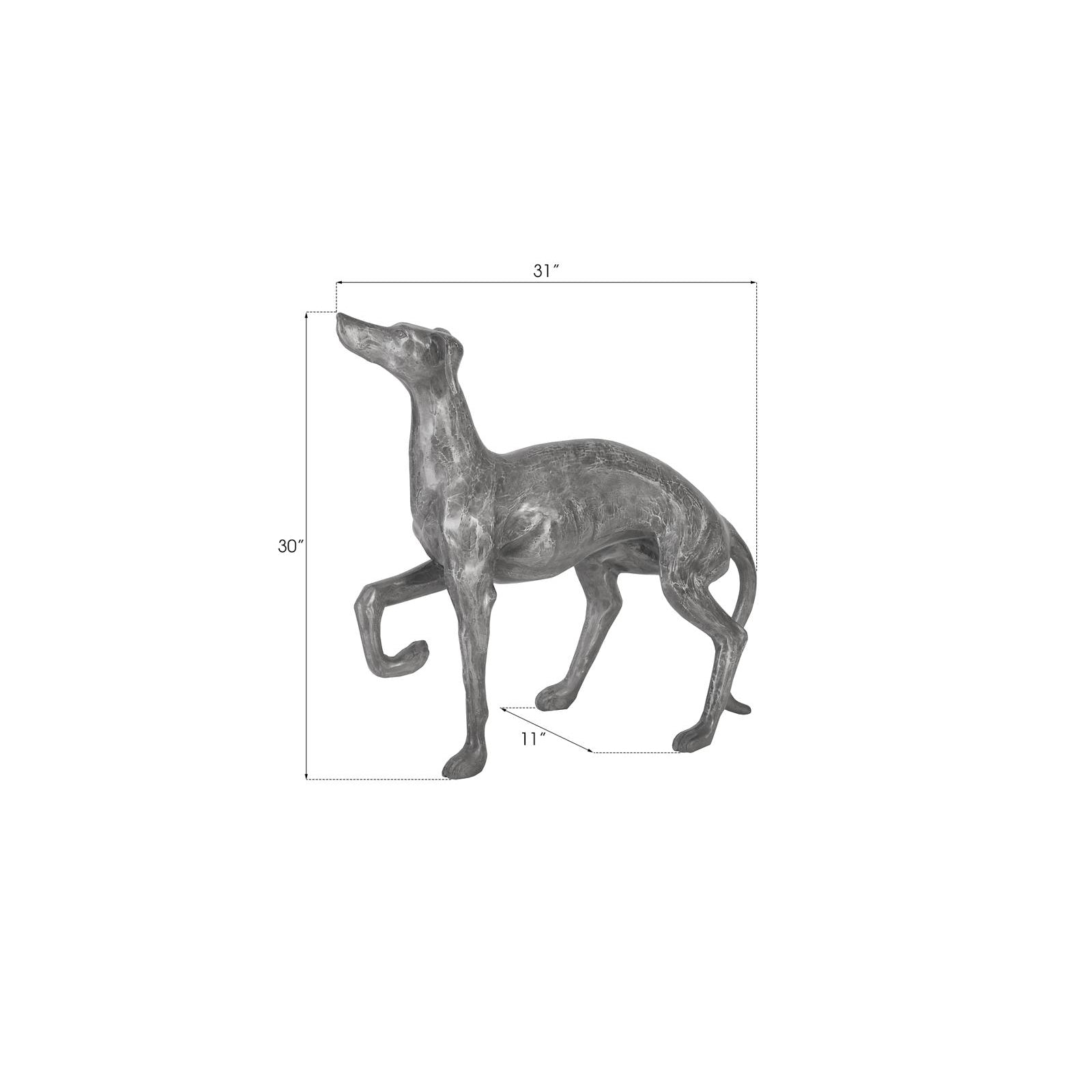 Prancing Dog Sculpture