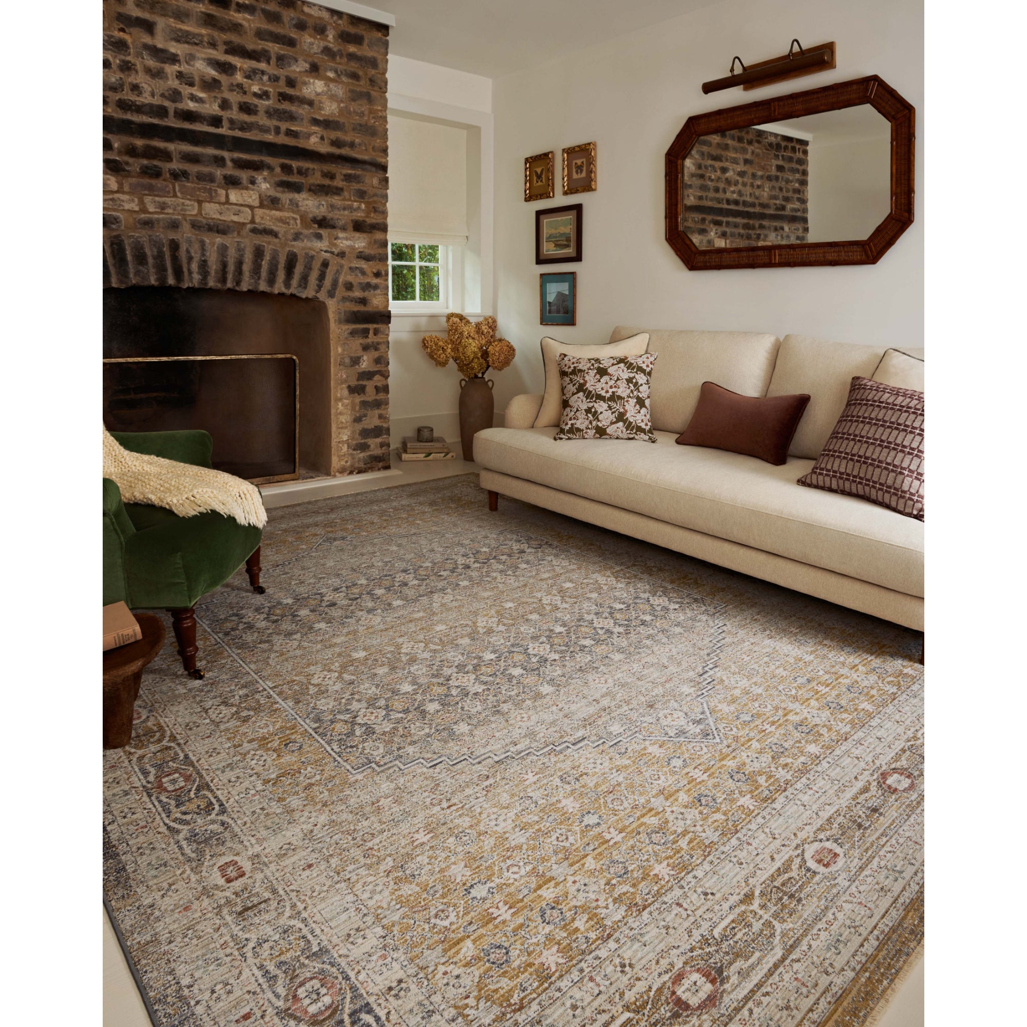 Chris Loves Julia x Loloi Ida Stone/Gold Rug