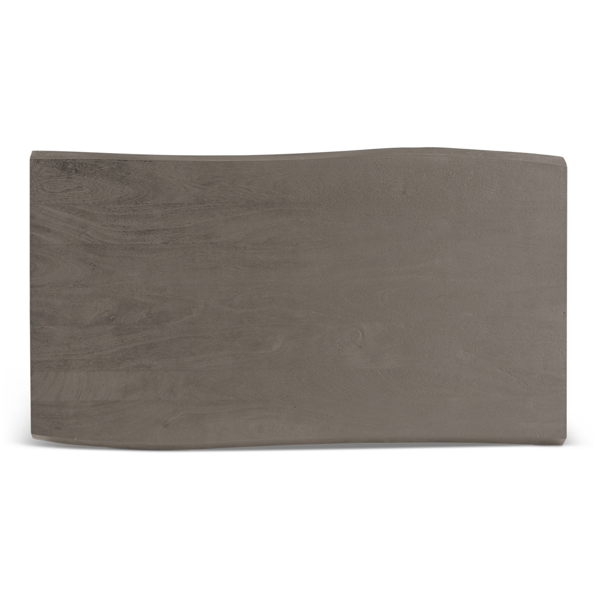 Brooks Coffee Table by Urbia — overhead view of the grey-toned acacia top with softly curved edges