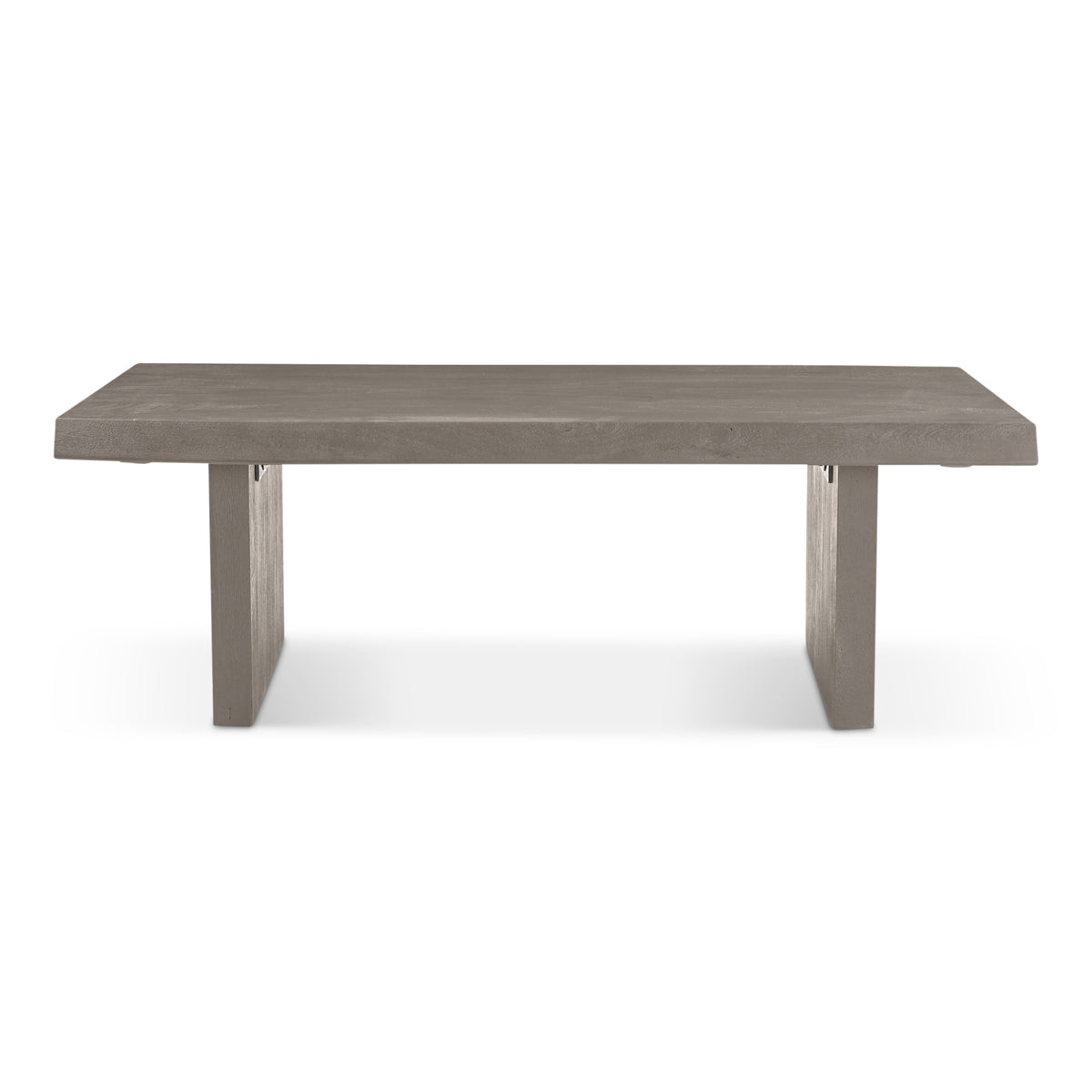 Brooks Coffee Table by Urbia — Sandblasted Grey solid acacia, straight-on front view