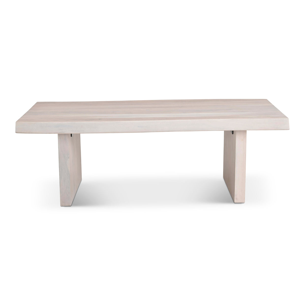 Brooks Coffee Table by Urbia — White Wash solid acacia, straight-on front view
