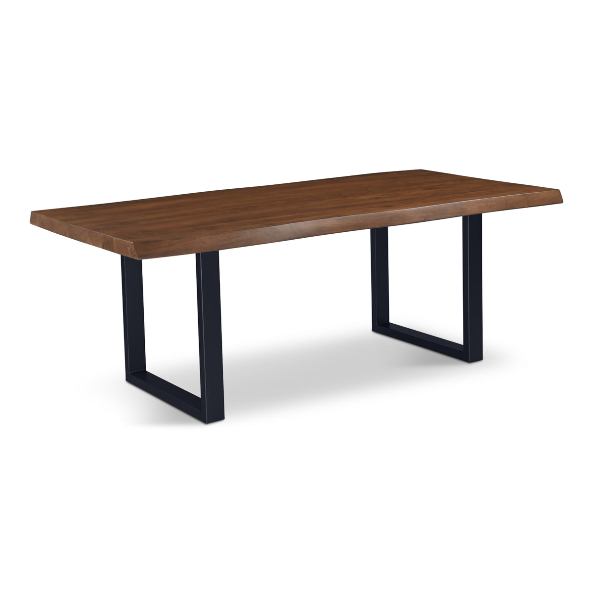 Brooks Dining Table - U Base by Urbia, 79-inch Americano color with Black base, three-quarter view