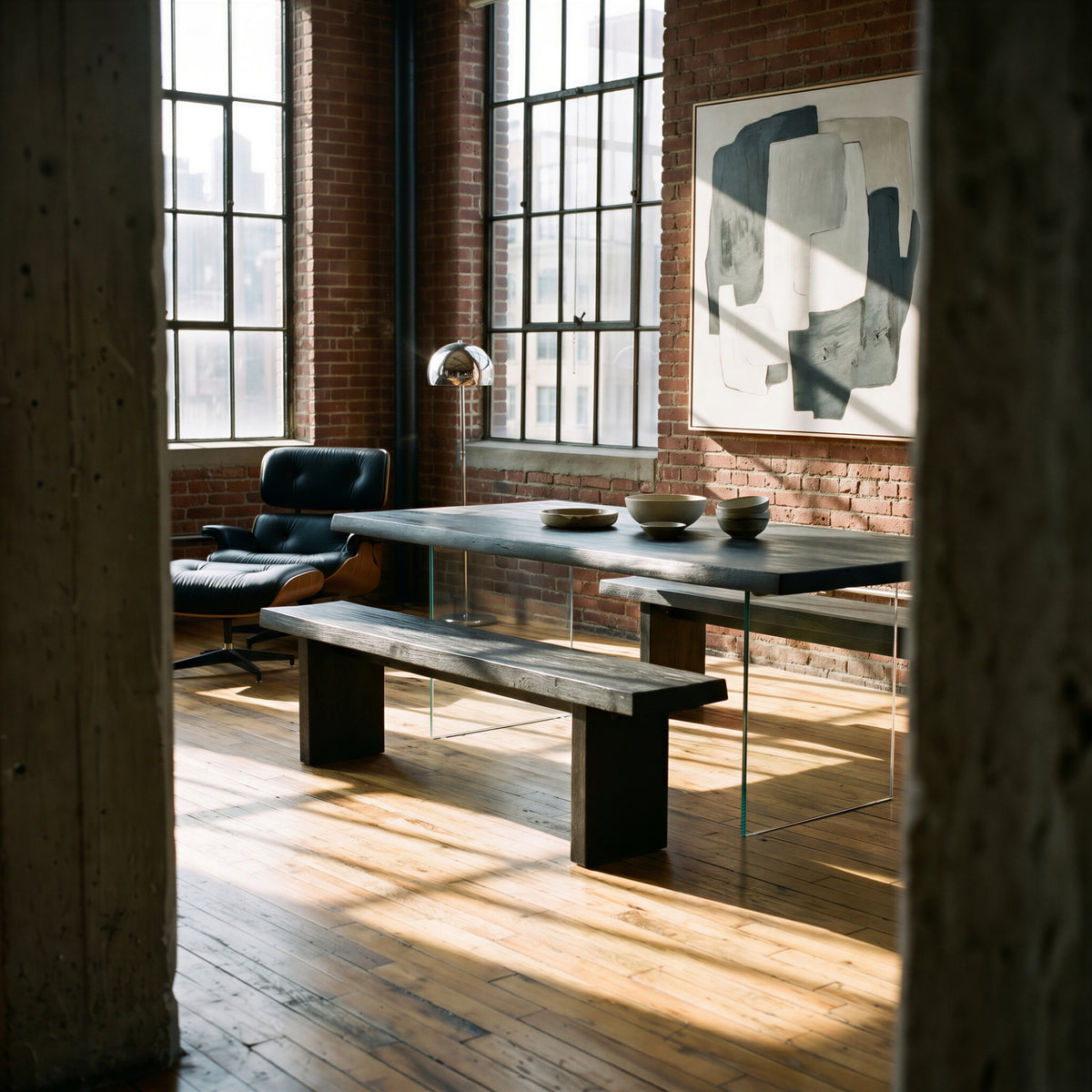 Brooks Dining Table - Glass Base