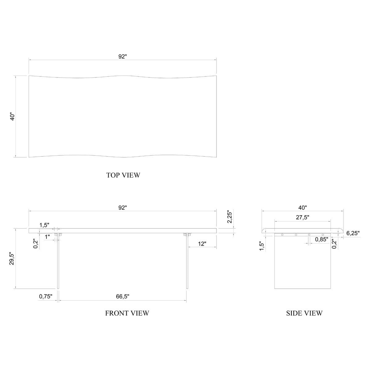 Brooks Dining Table - Glass Base