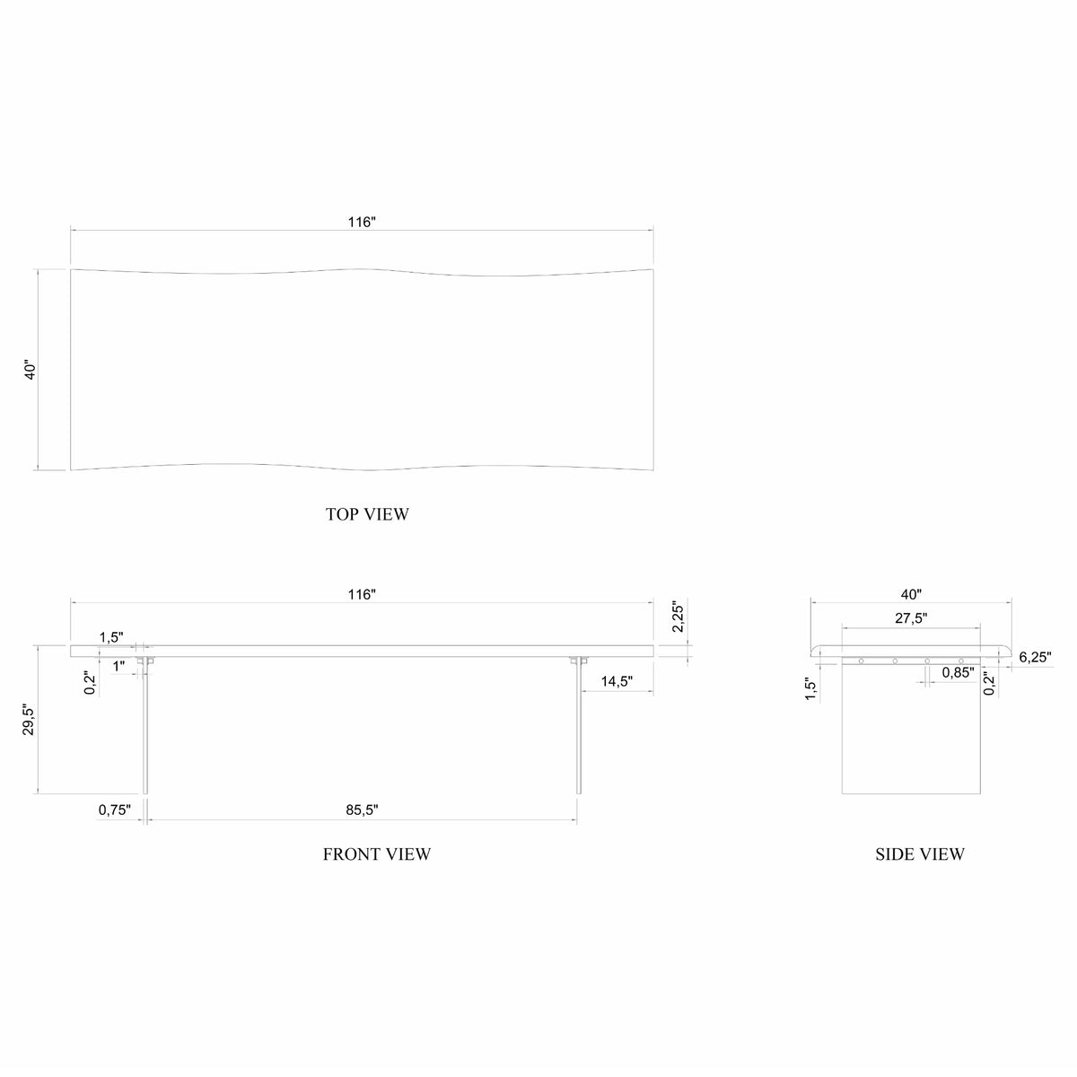 Brooks Dining Table - Glass Base