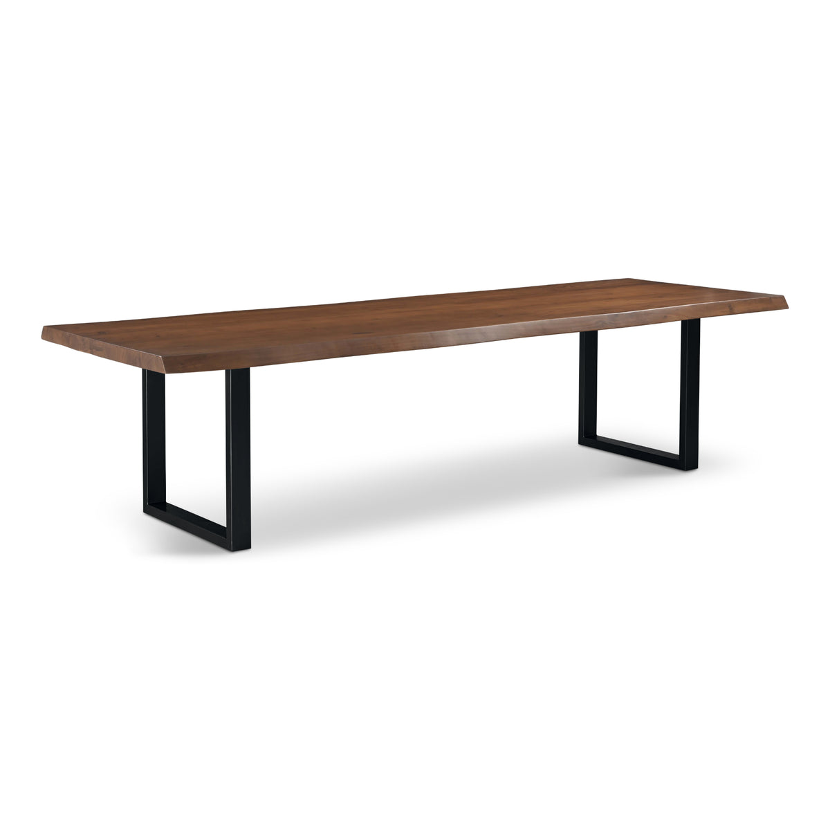 Brooks Dining Table - U Base by Urbia, 116-inch Americano color with Black base, three-quarter view