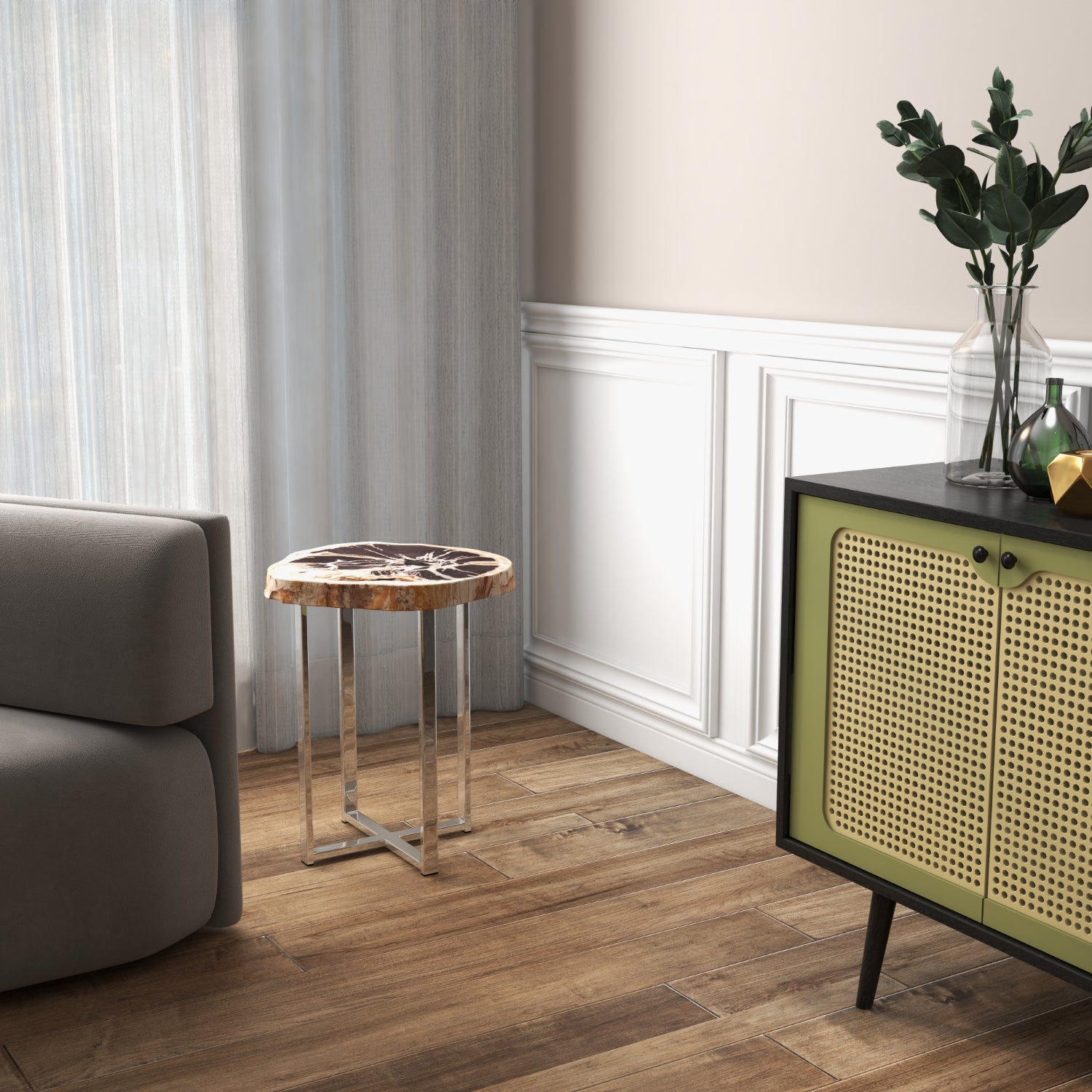 Eliza Natural Dark End Table