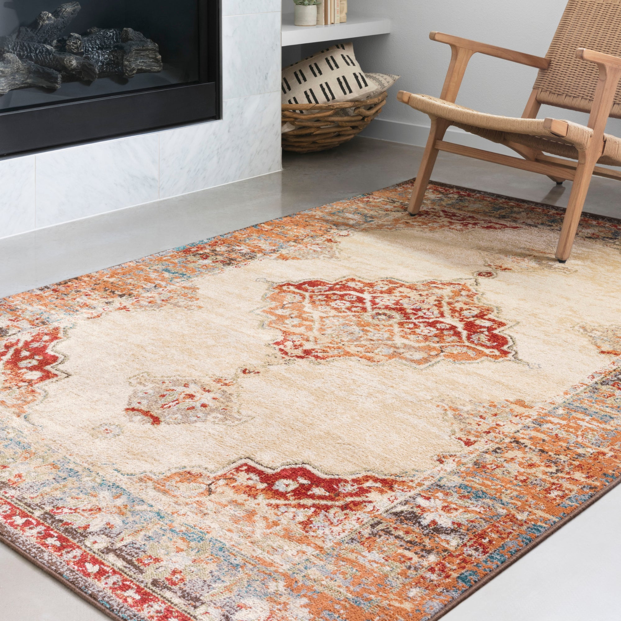 Loloi Isadora Antique Ivory/Sunset Rug