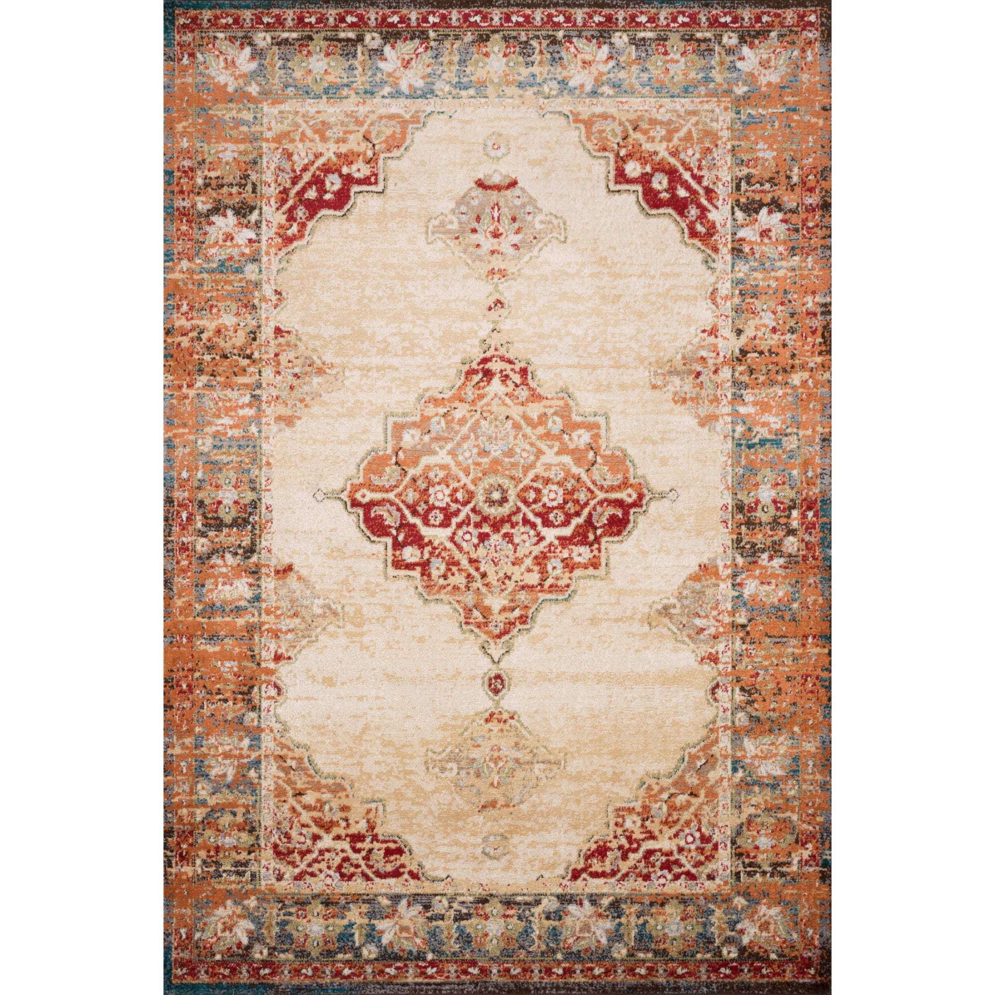 Loloi Isadora Antique Ivory/Sunset Rug