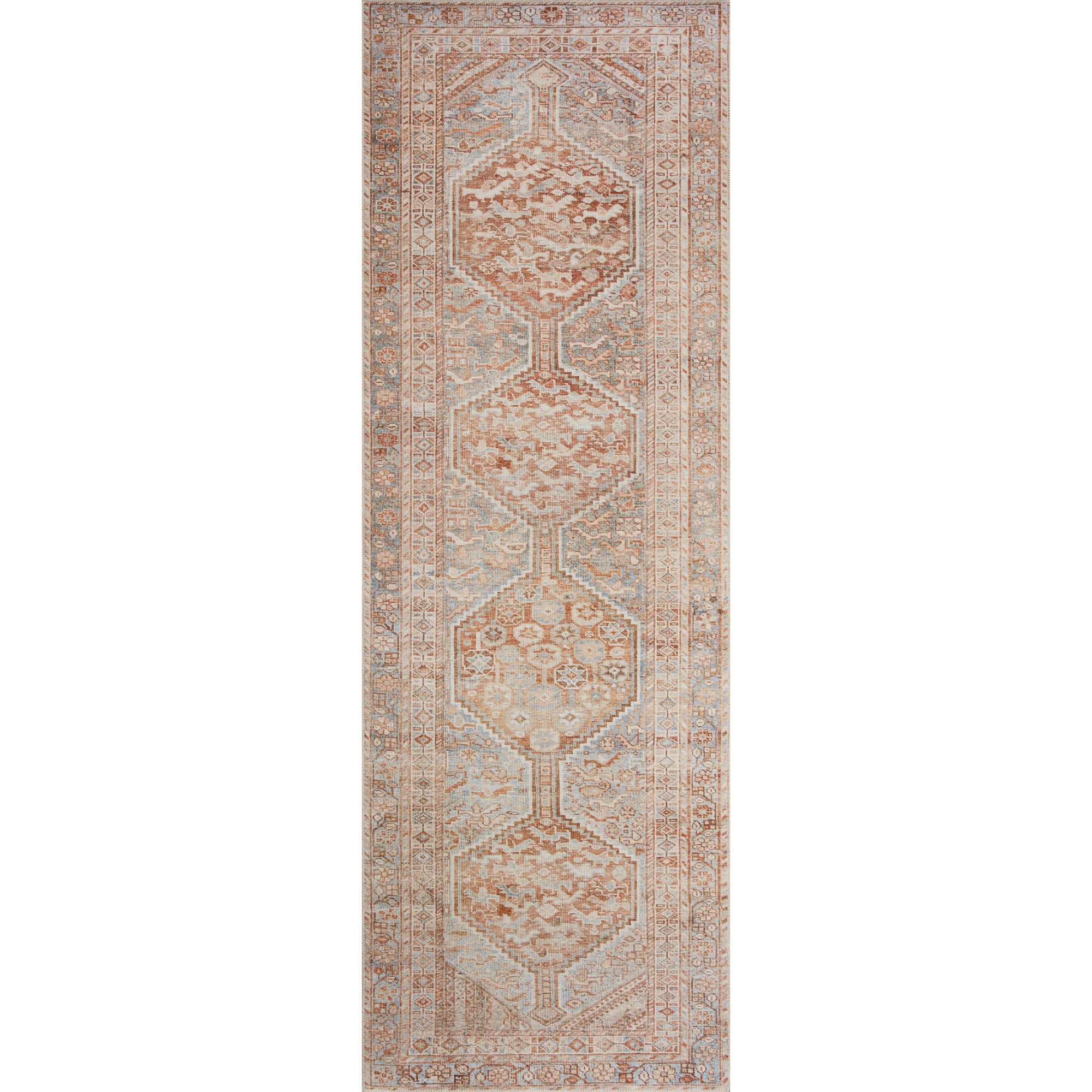 Chris Loves Julia x Loloi Jules Tangerine/Mist Rug